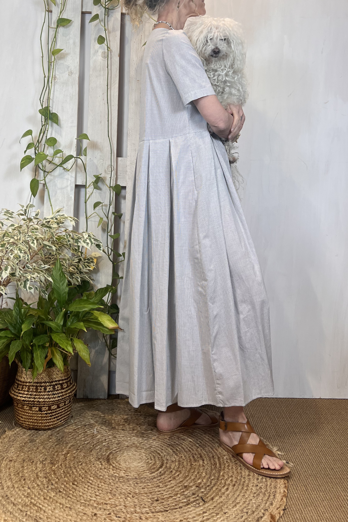 Abito lungo a fantasia