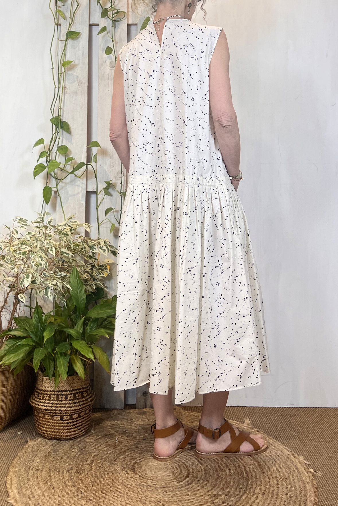 Abito midi a fantasia