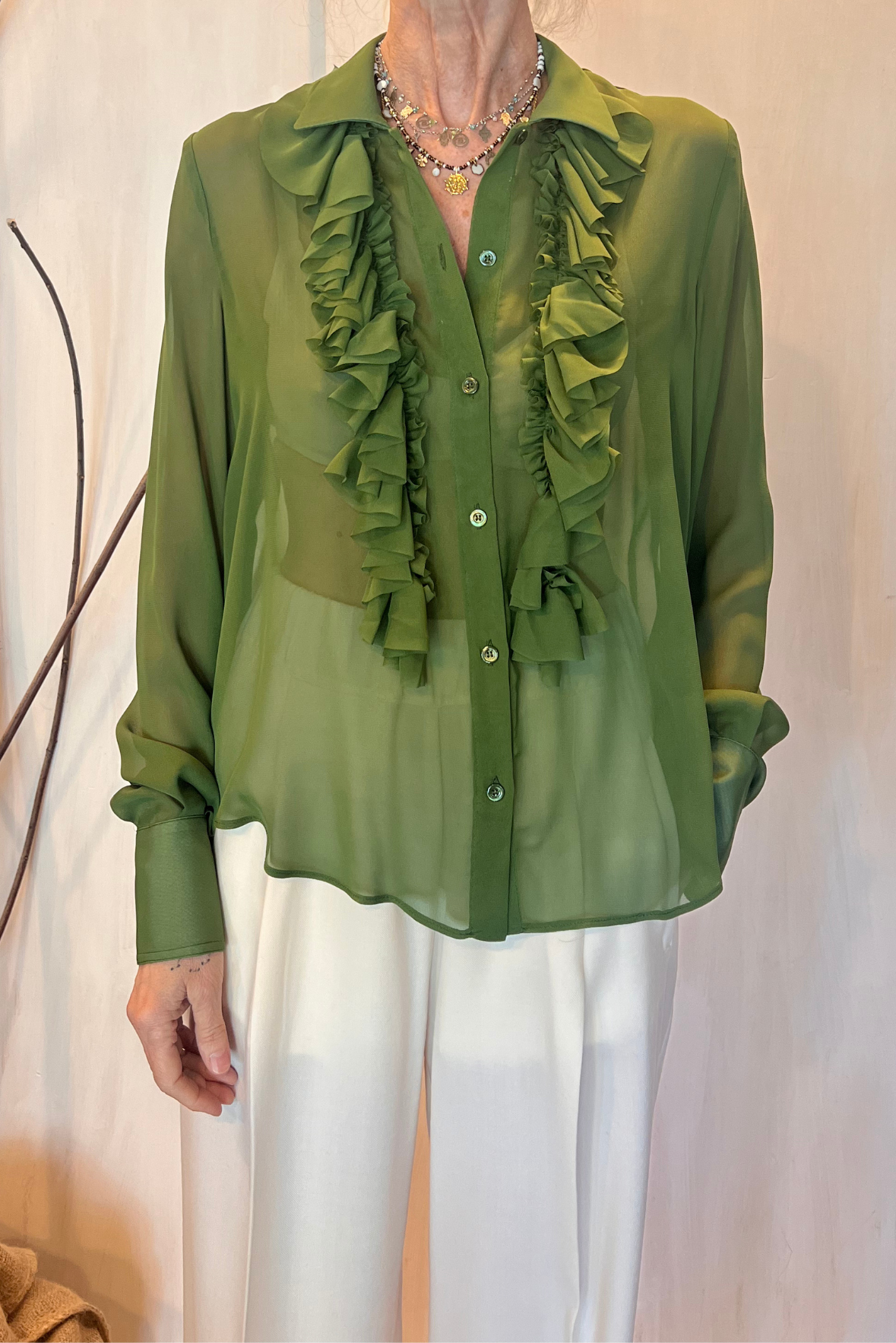 Camicia con rouches