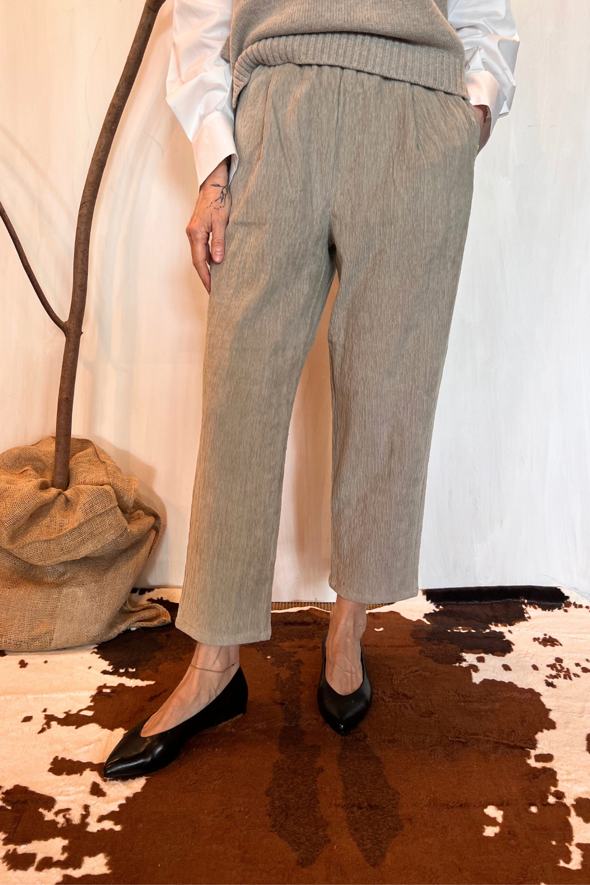 Pantalone balloon velluto