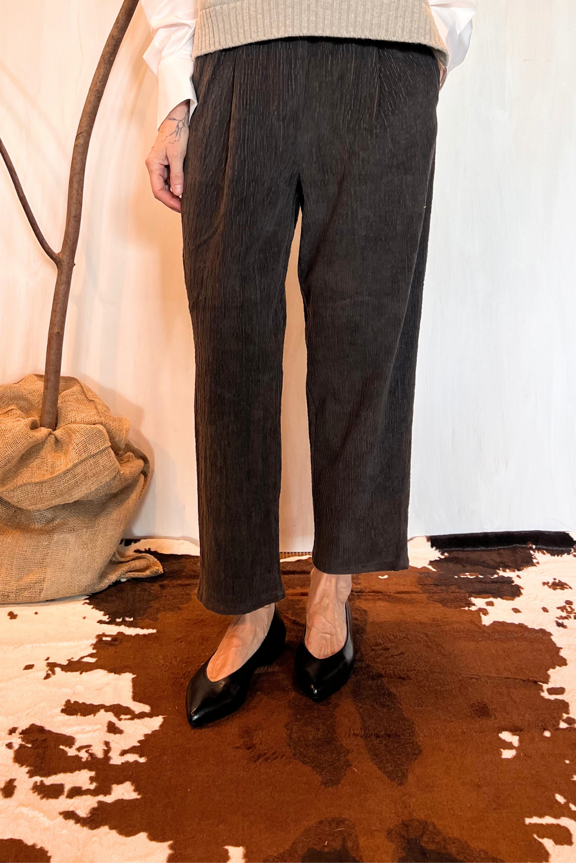 Pantalone balloon velluto