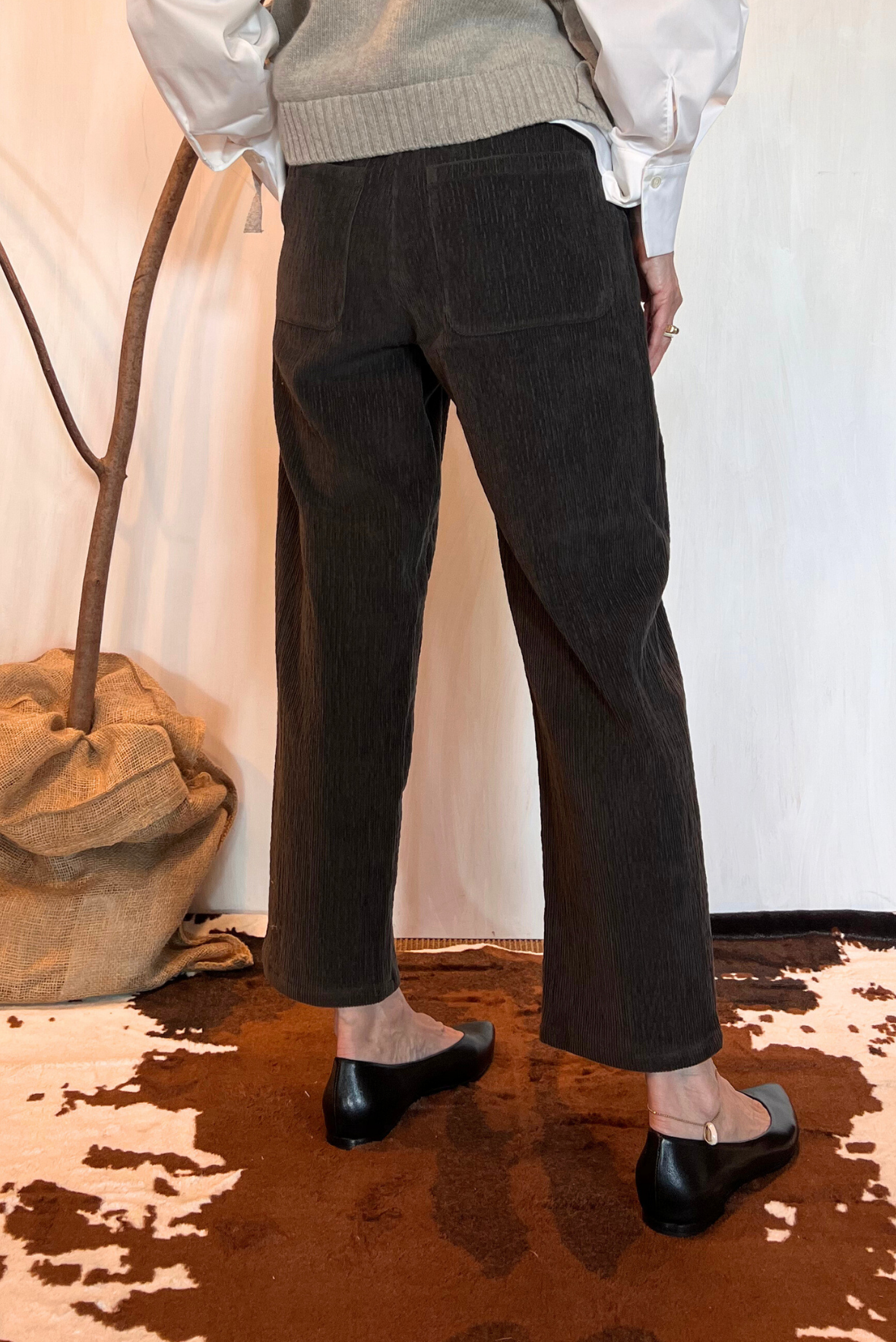 Pantalone balloon velluto