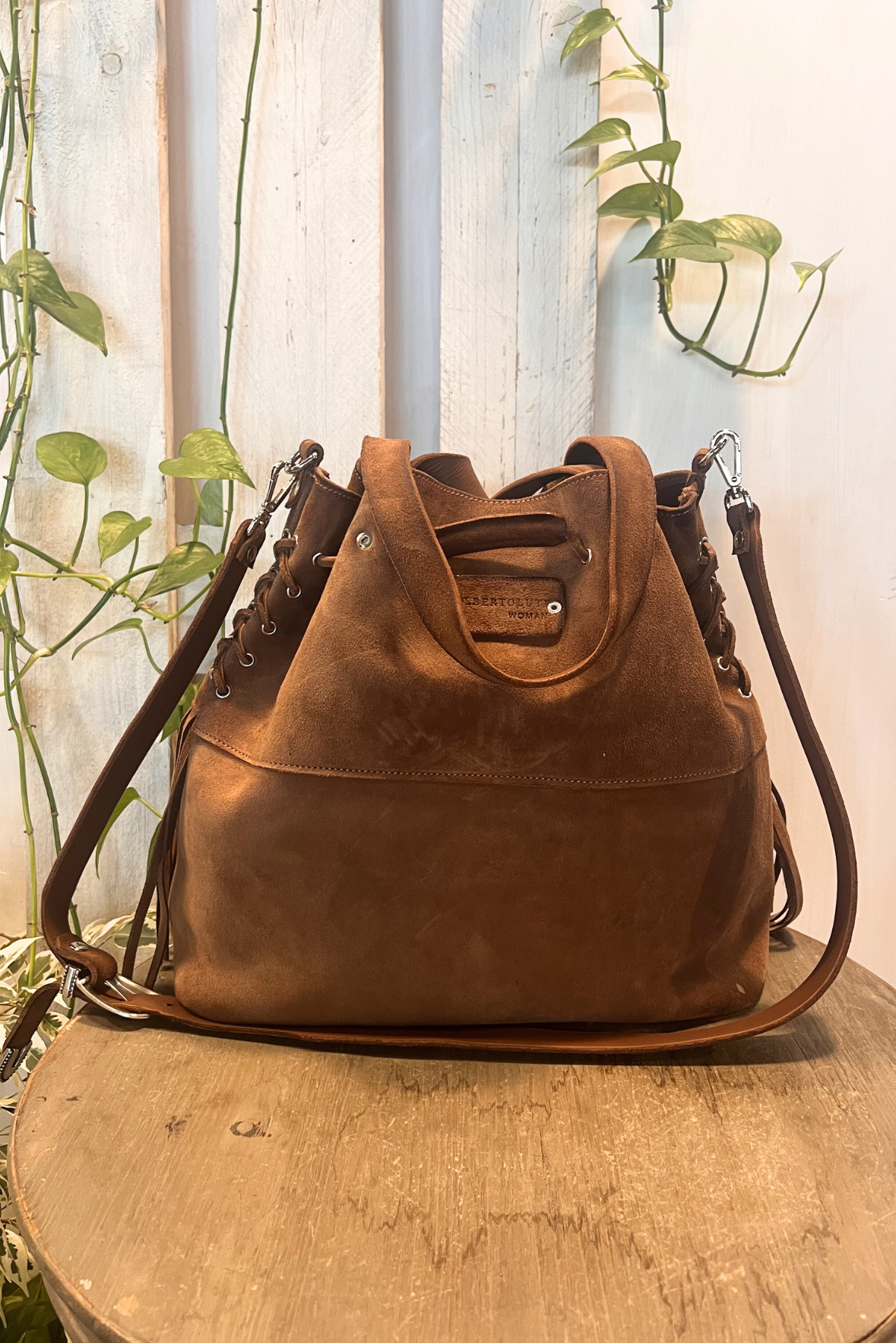 Shopper con frange e turchesi