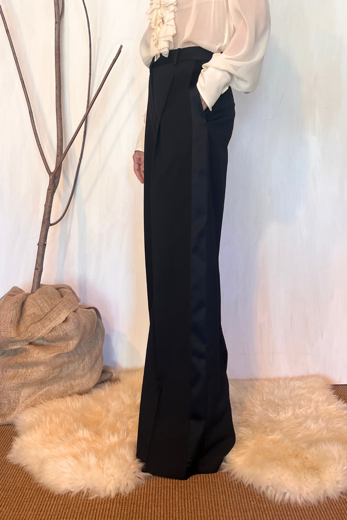 Pantalone smoking a palazzo