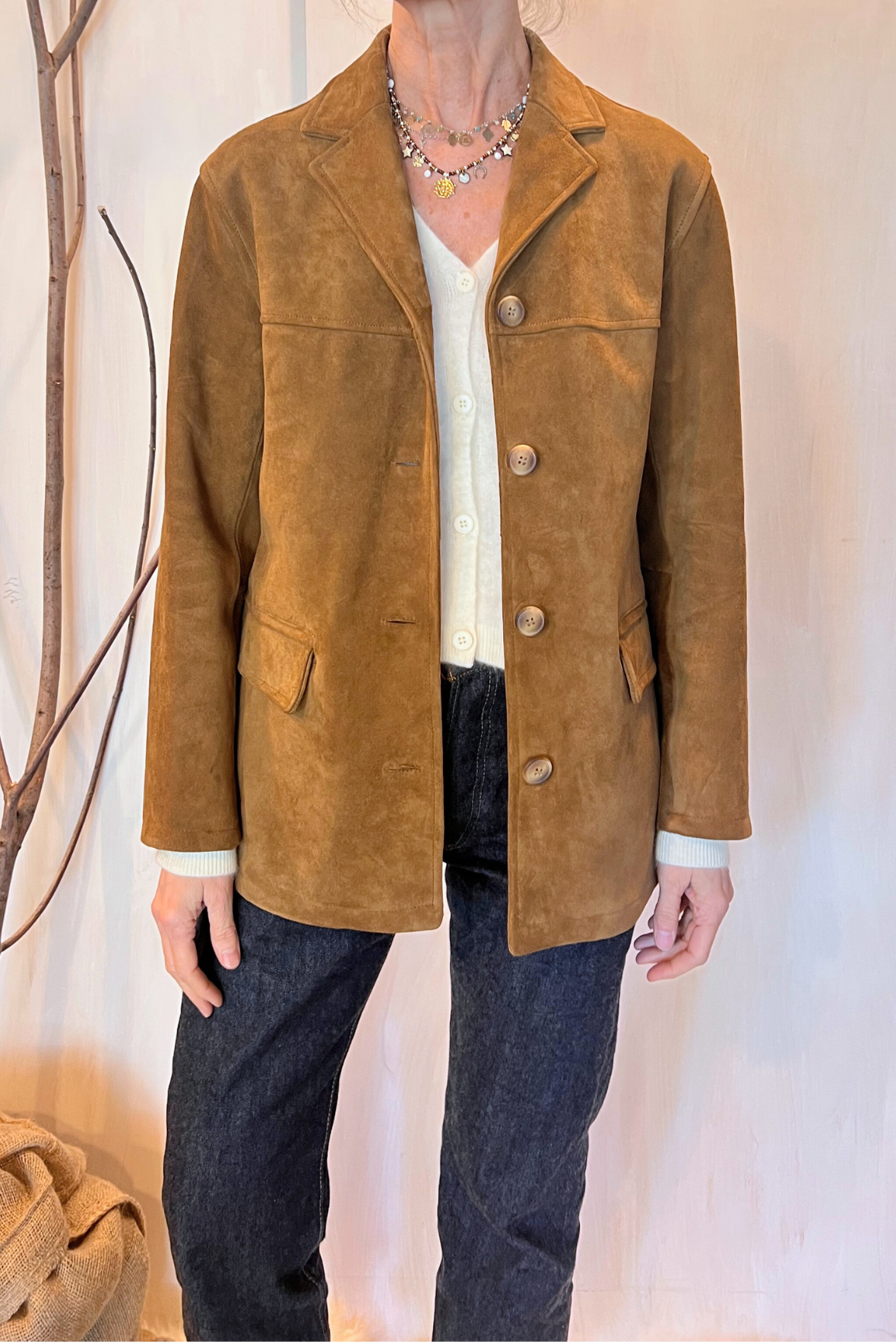 Blazer scamosciato
