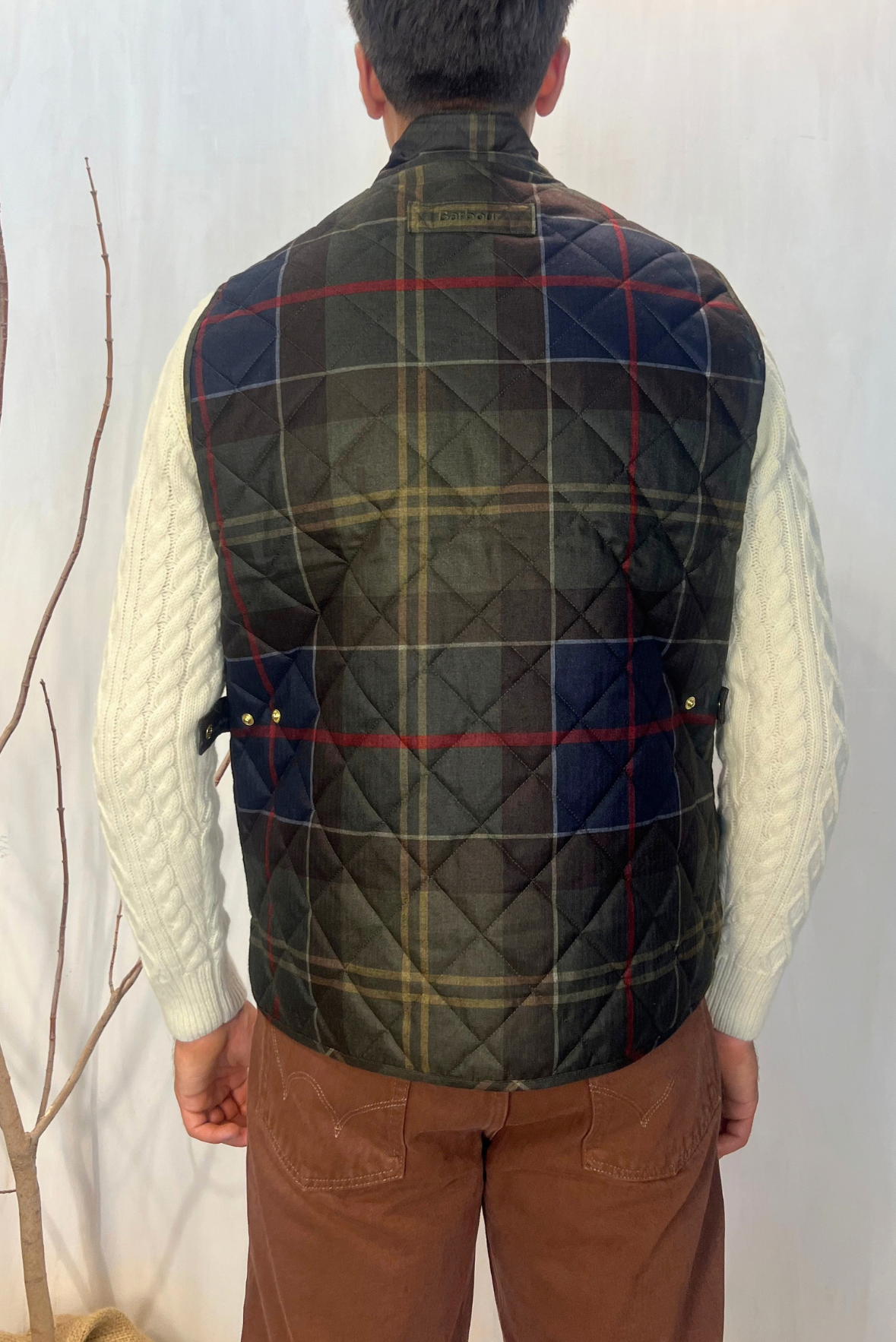 Gilet trapuntato Lowerdale in tartan Icons