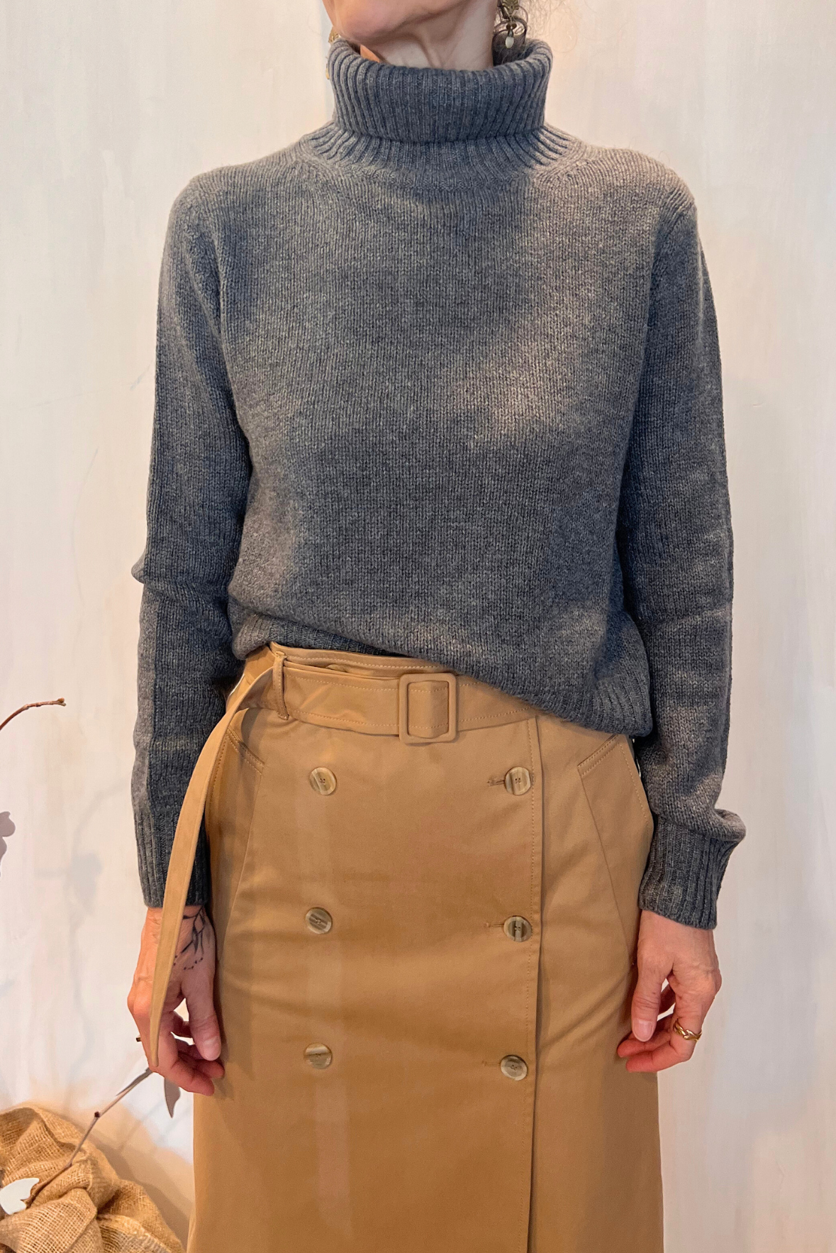 Maglia collo alto in cashmere