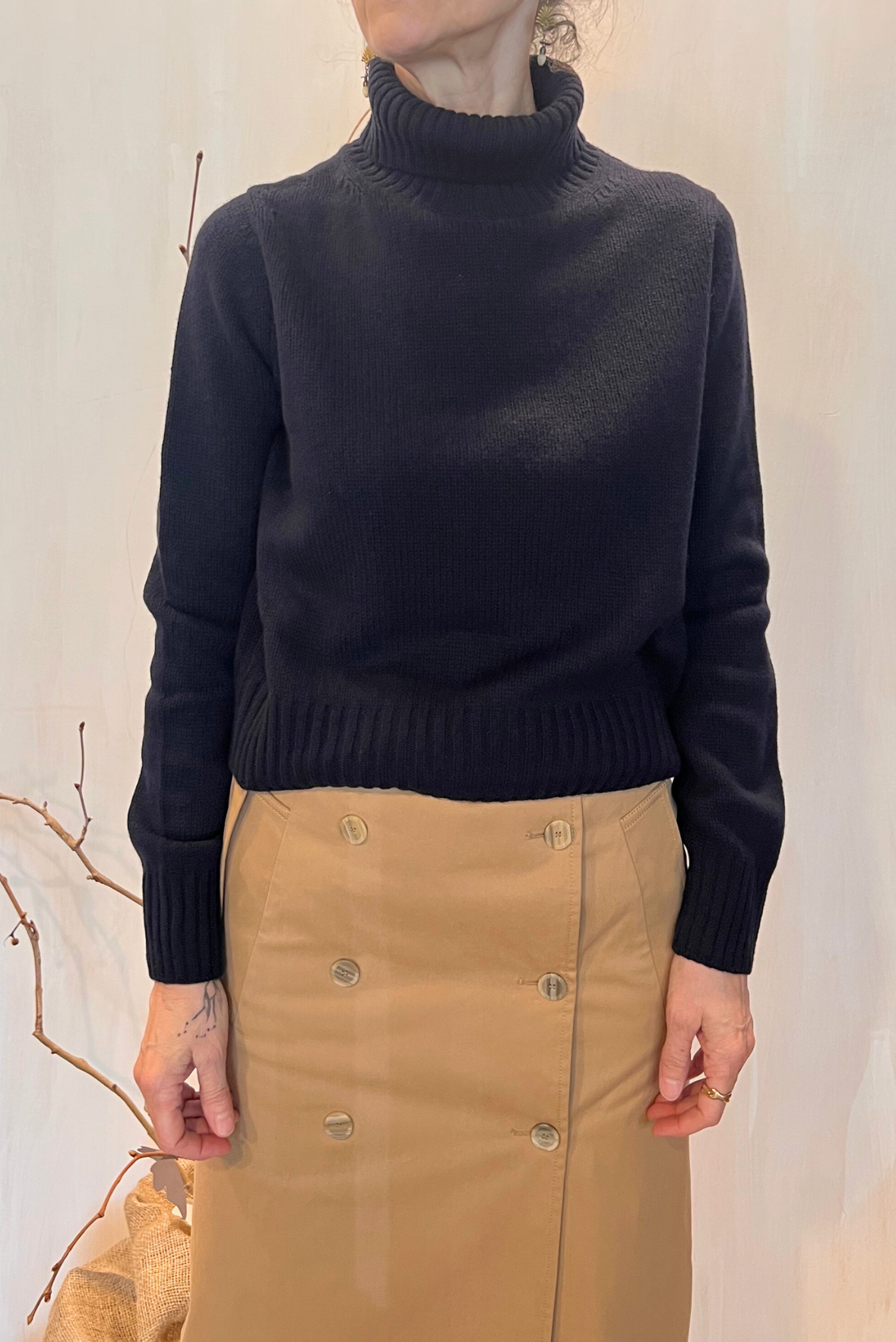 Maglia collo alto in cashmere