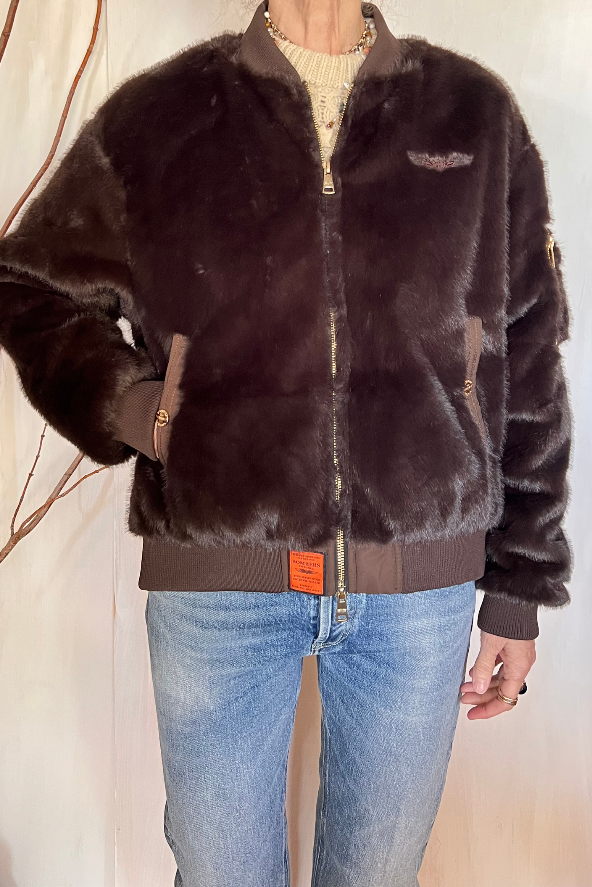 Bomber in ecopelliccia
