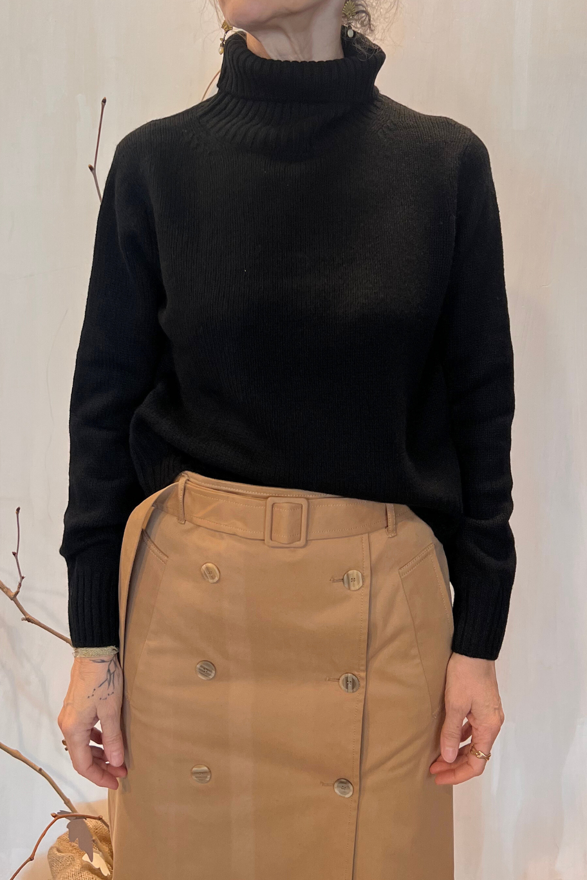 Maglia collo alto in cashmere