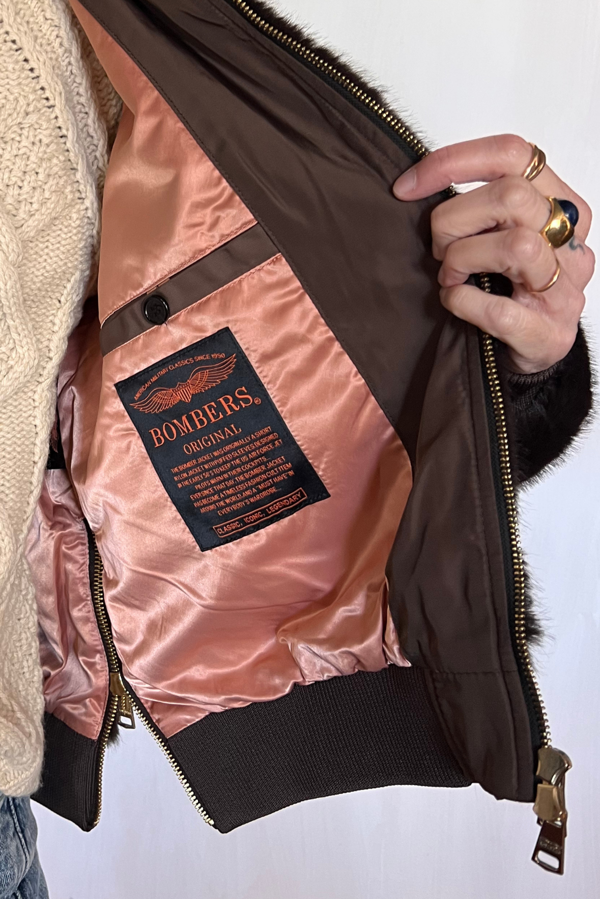 Bomber in ecopelliccia