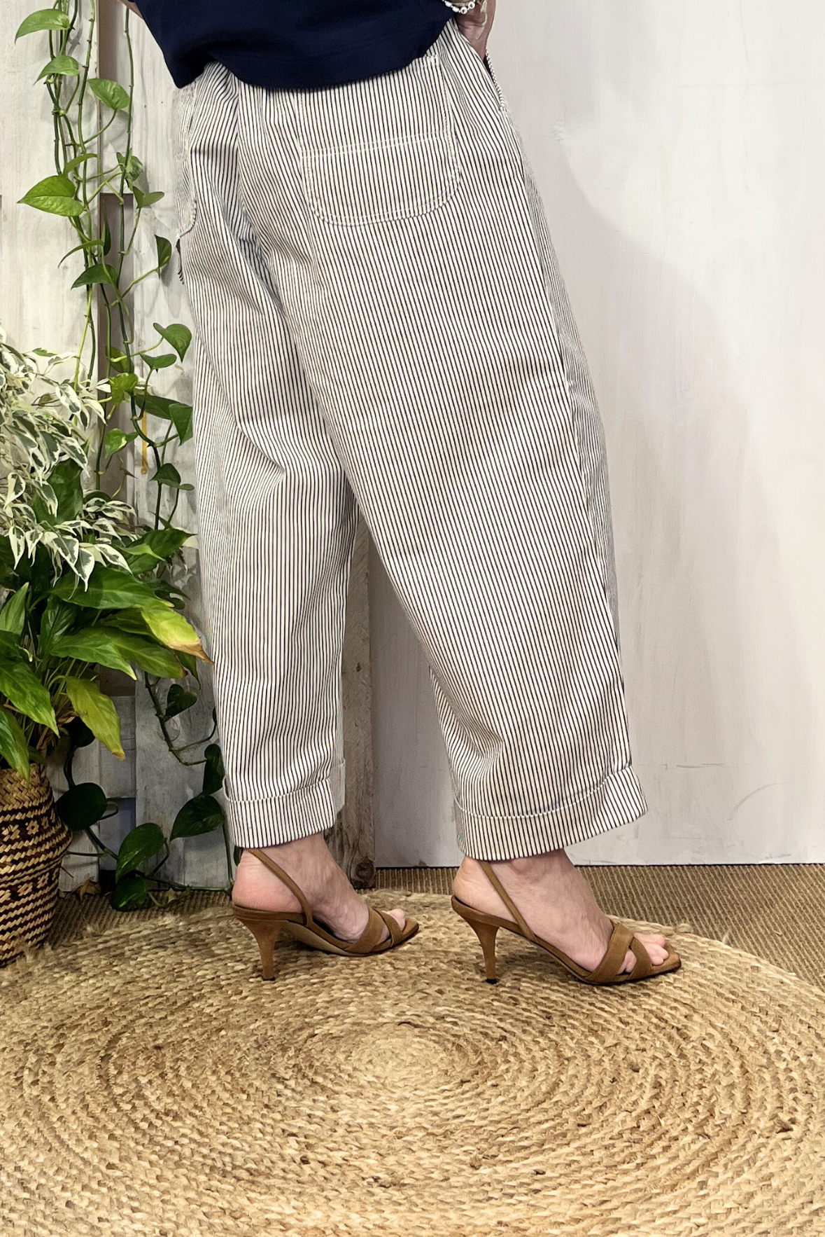 Pantalone fatigue a righe