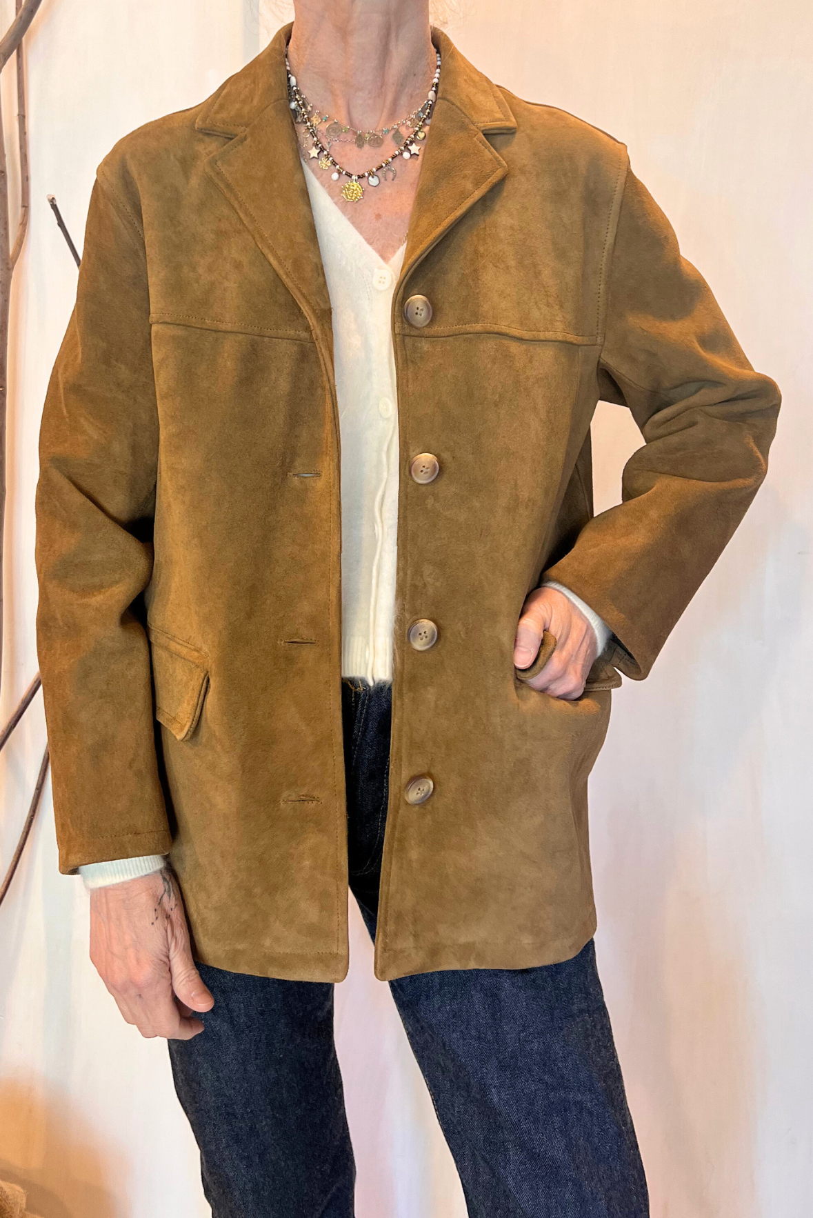 Blazer scamosciato