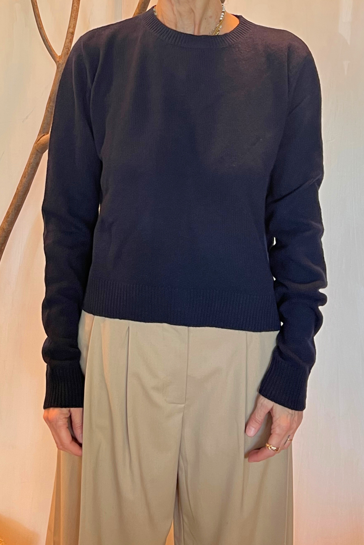 Maglia a giro in cashmere