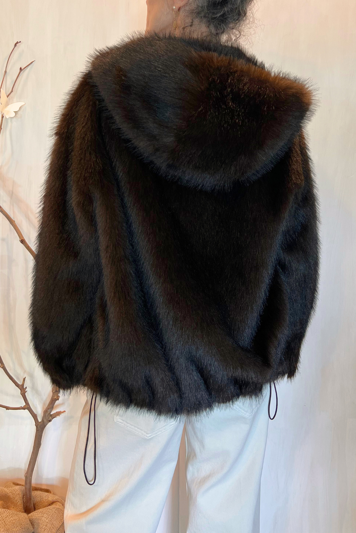 Bomber eco pelliccia visone