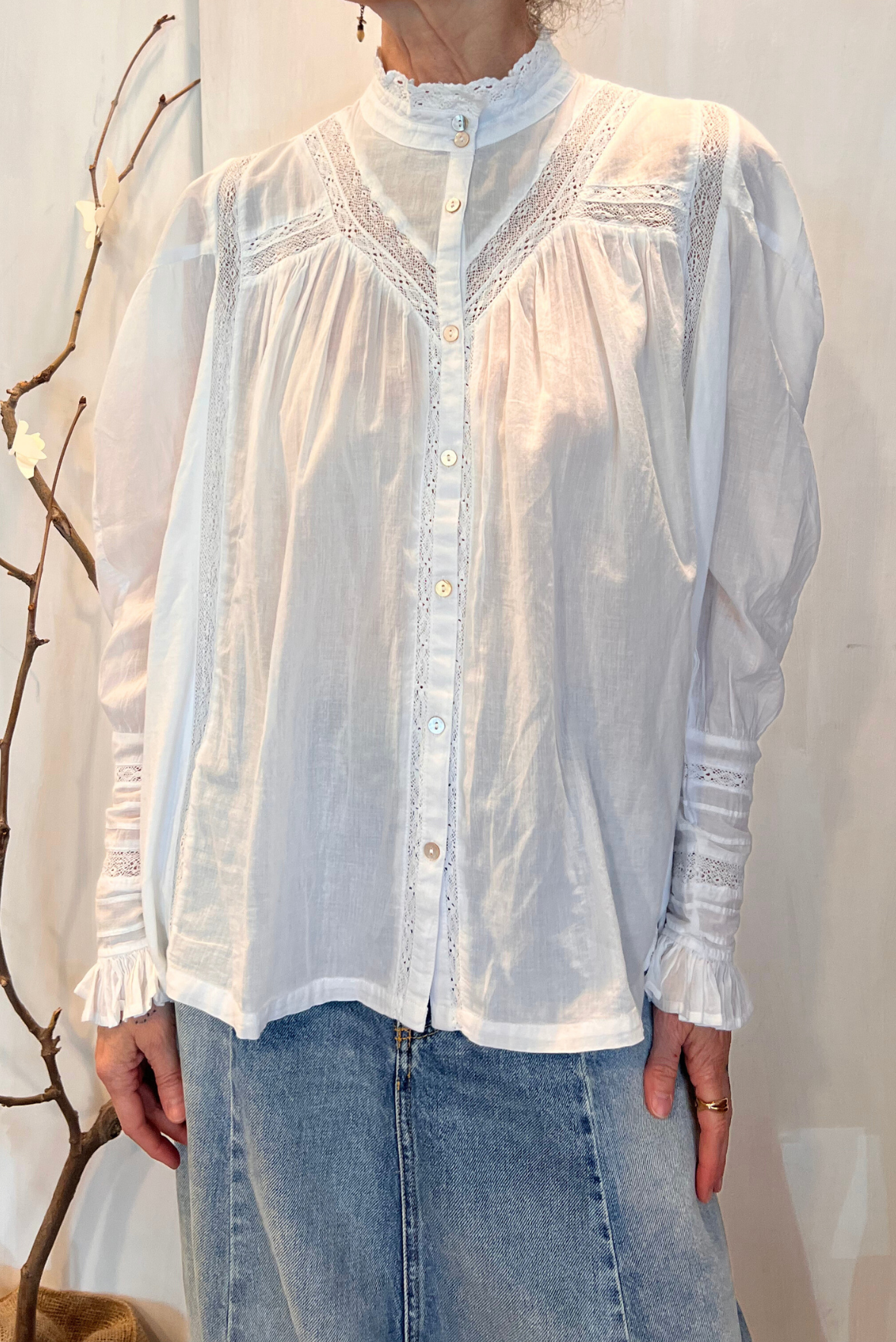 Camicia con pizzo