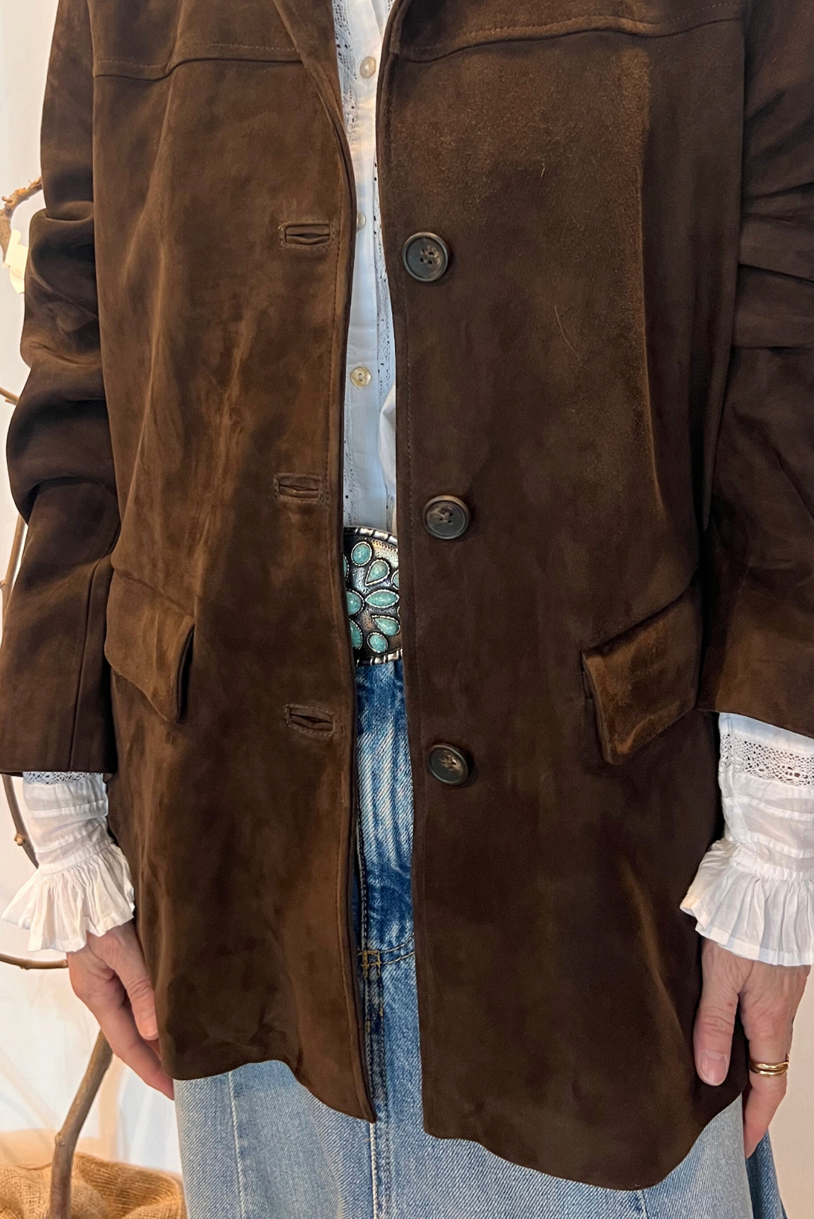 Blazer in suede