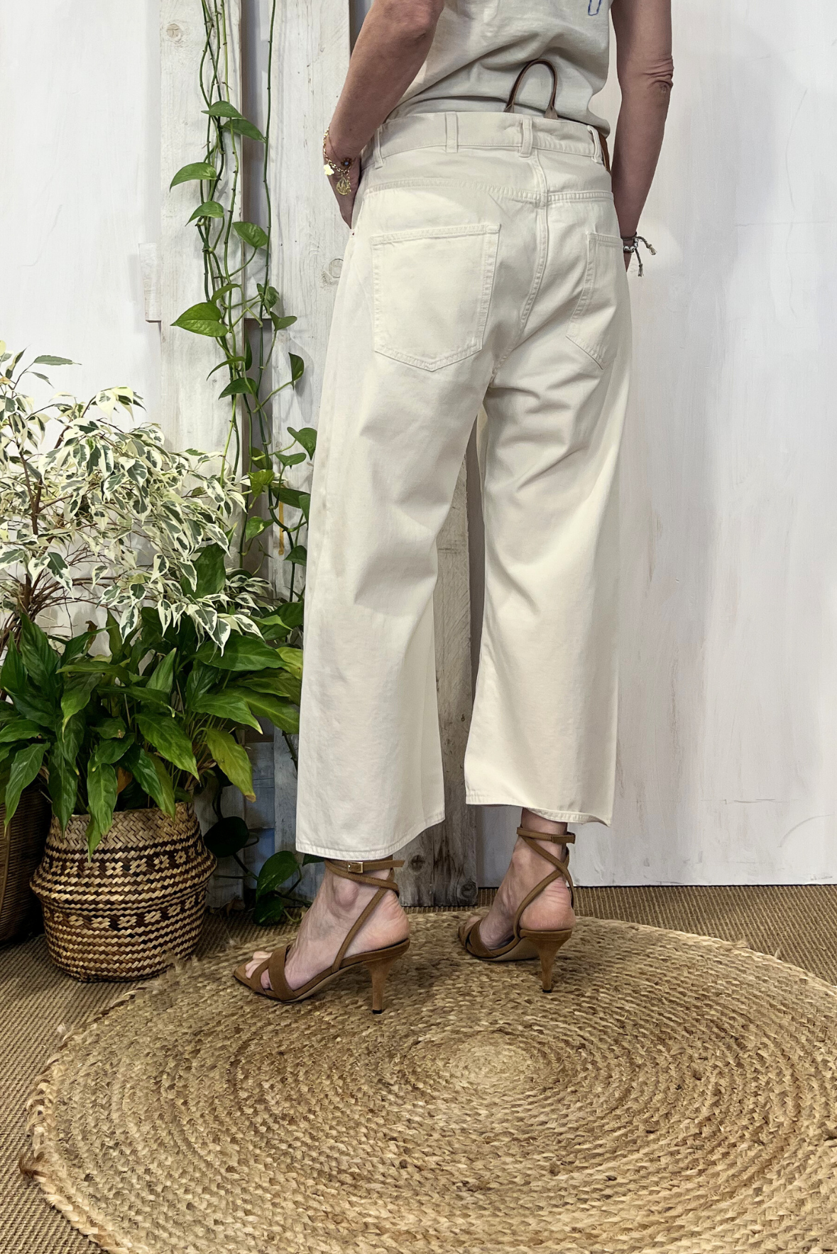 Jeans cimosato cropped