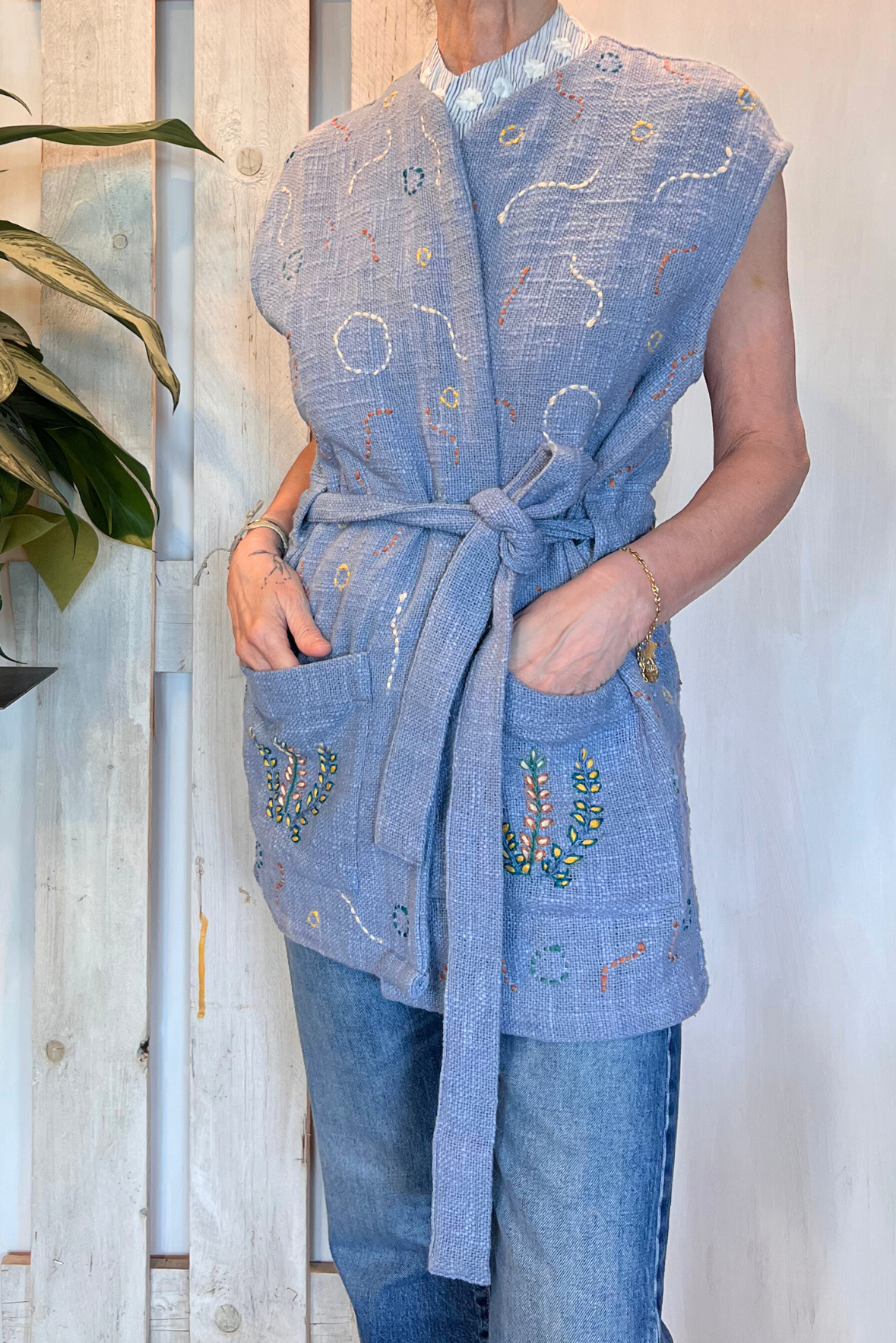 Gilet con ricami
