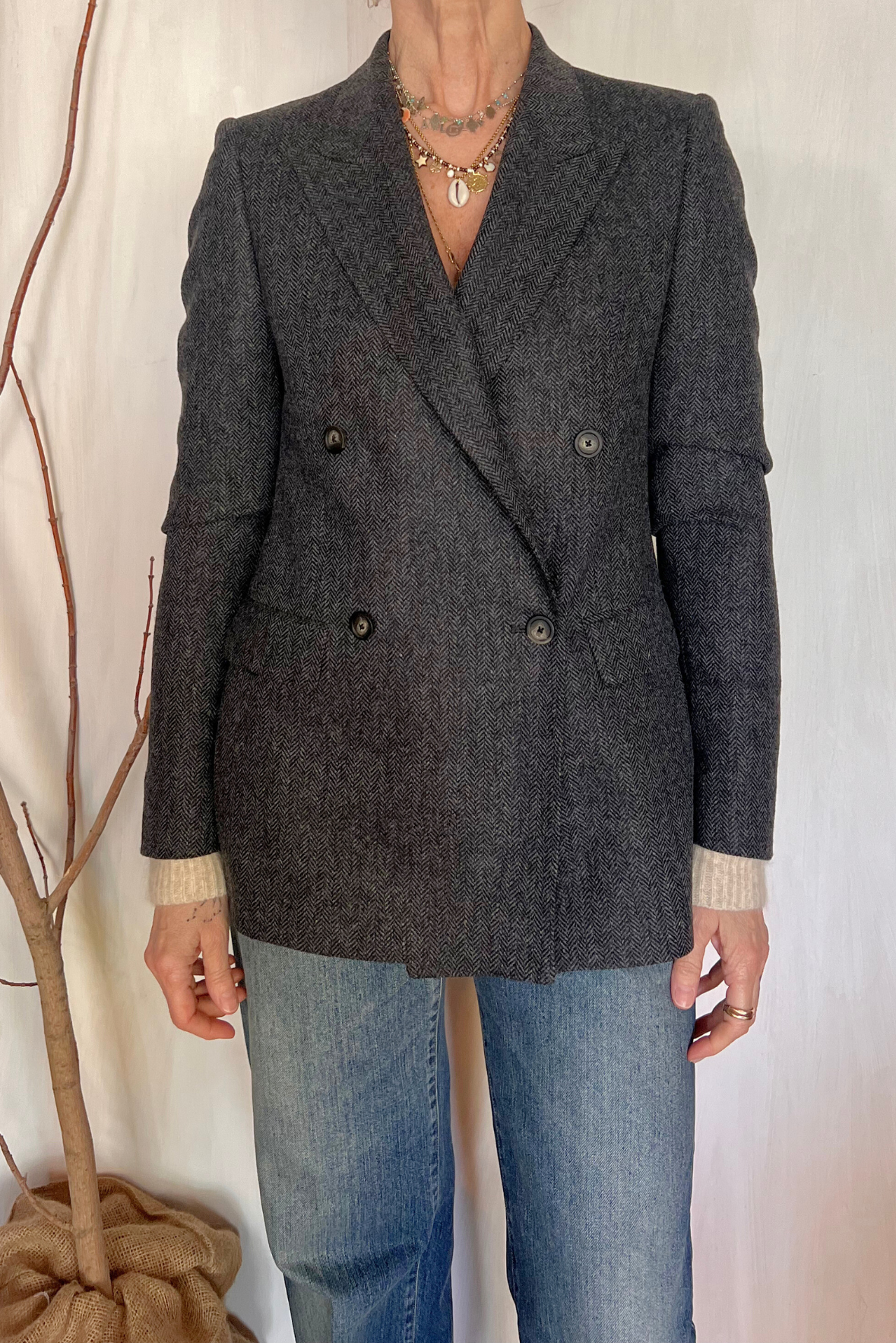 Blazer in lana misto kashmir