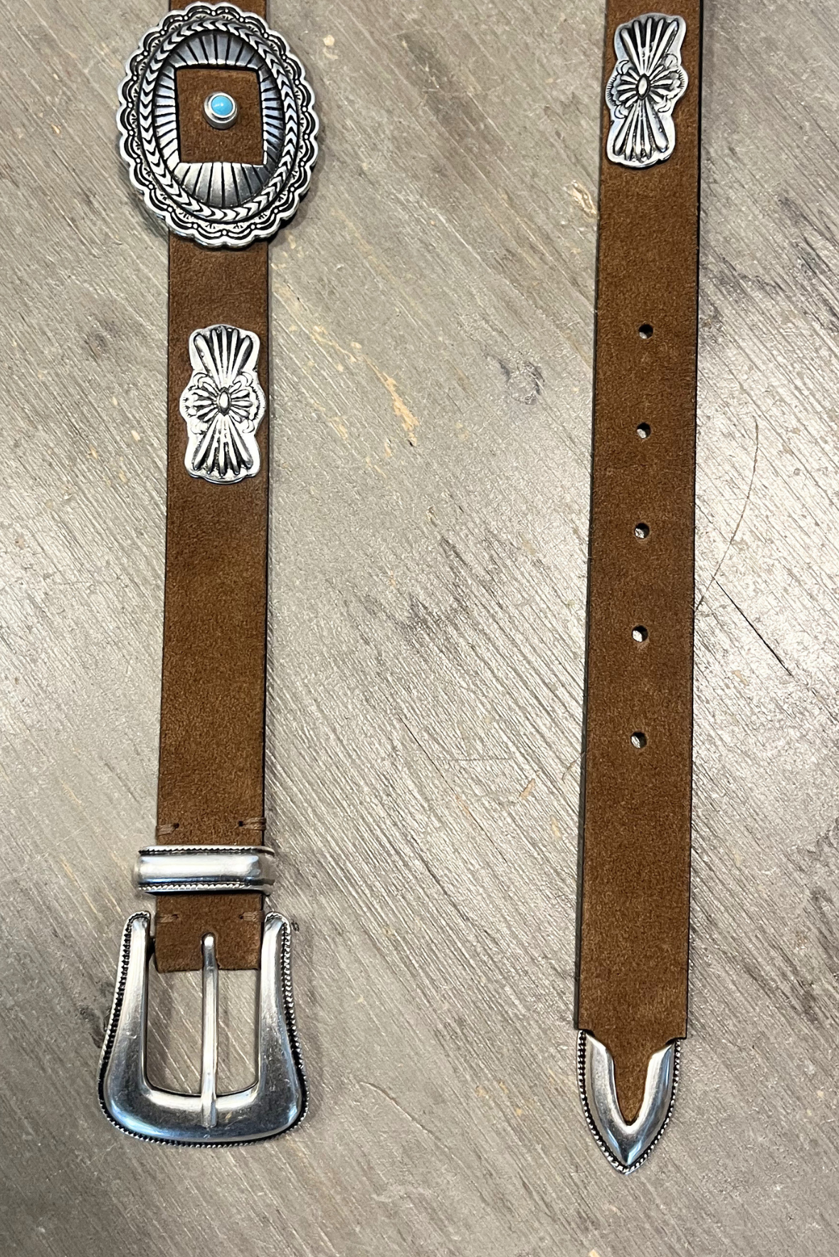 Cintura in pelle scamosciata
