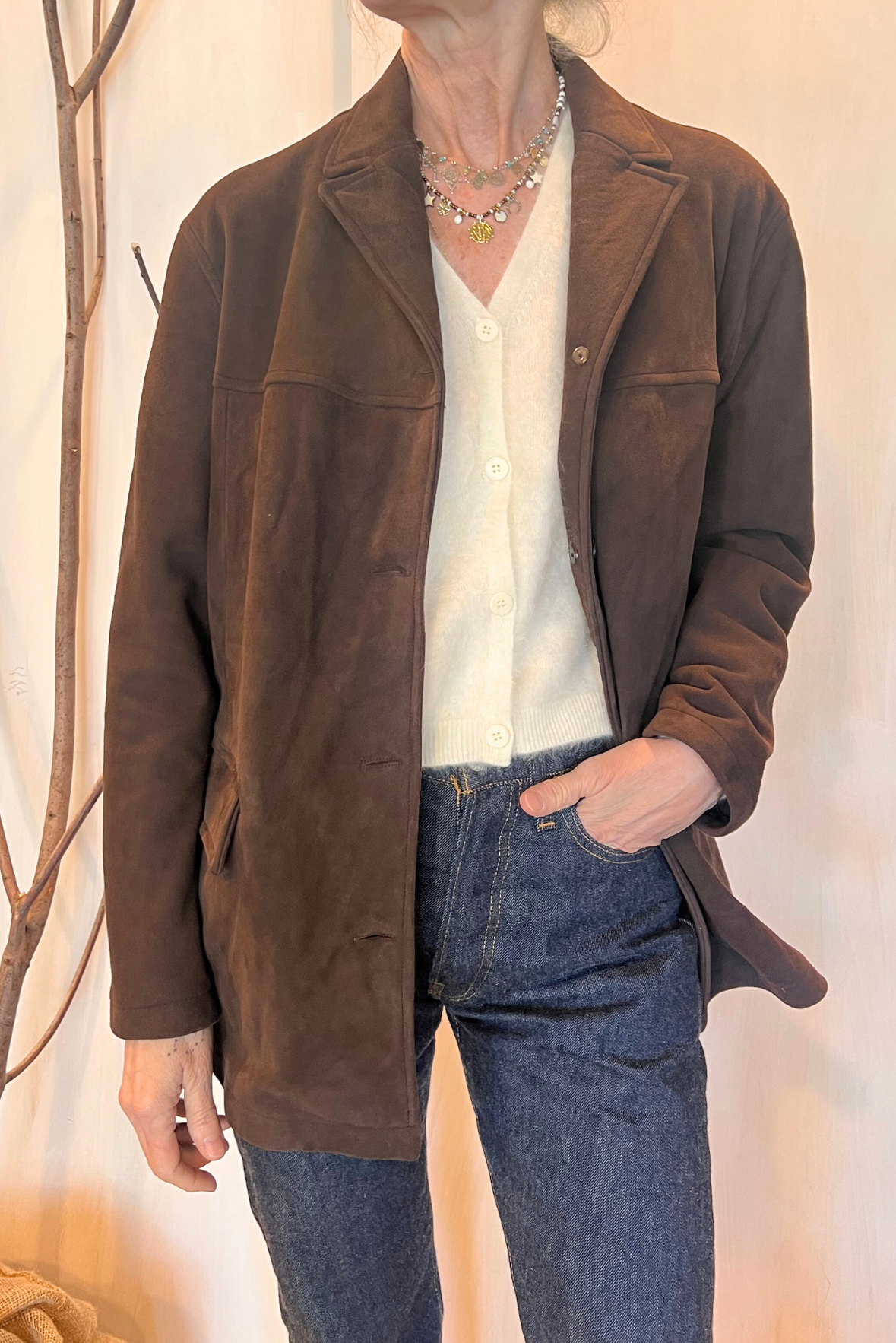 Blazer scamosciato