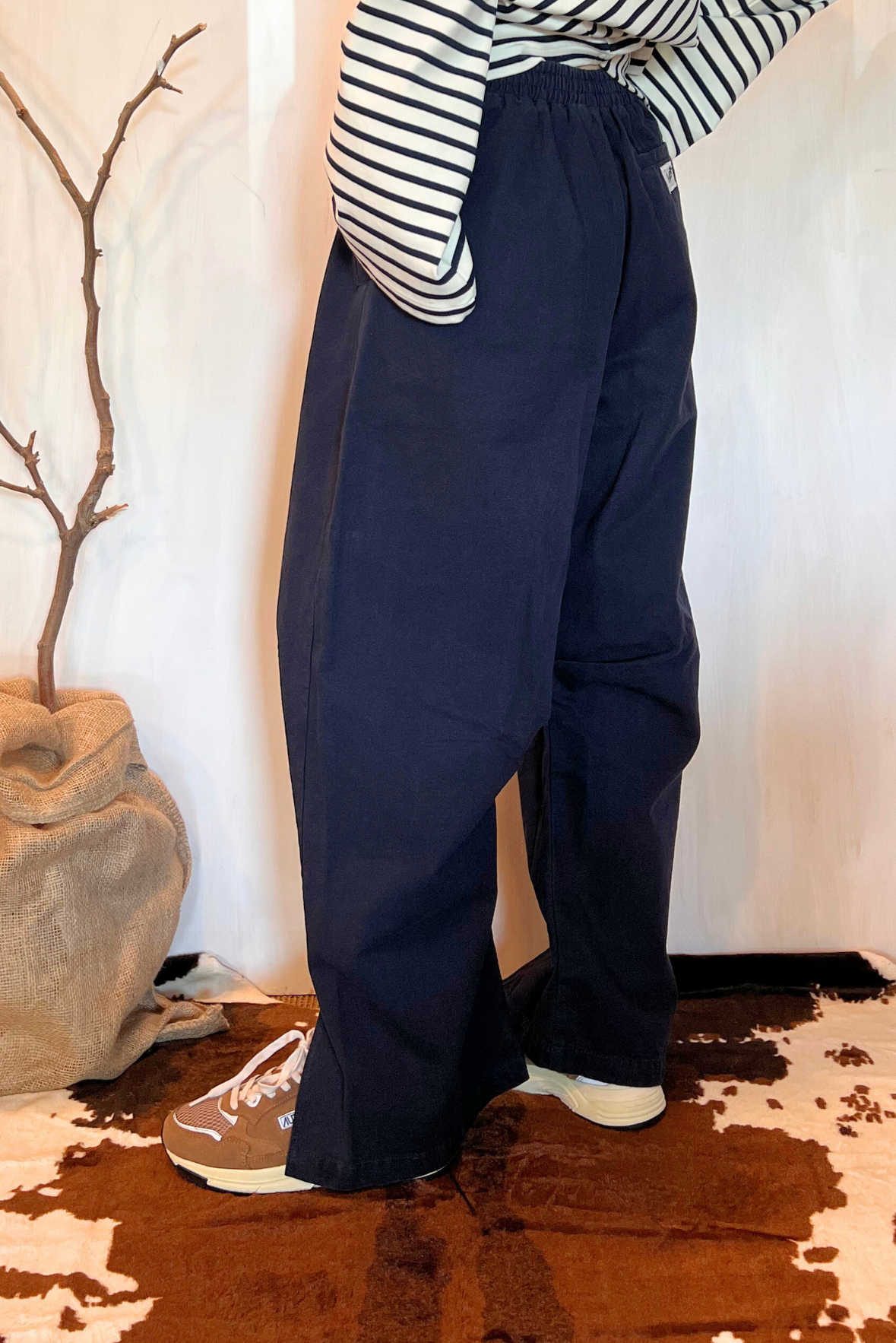 Pantalone balloon con spacchi