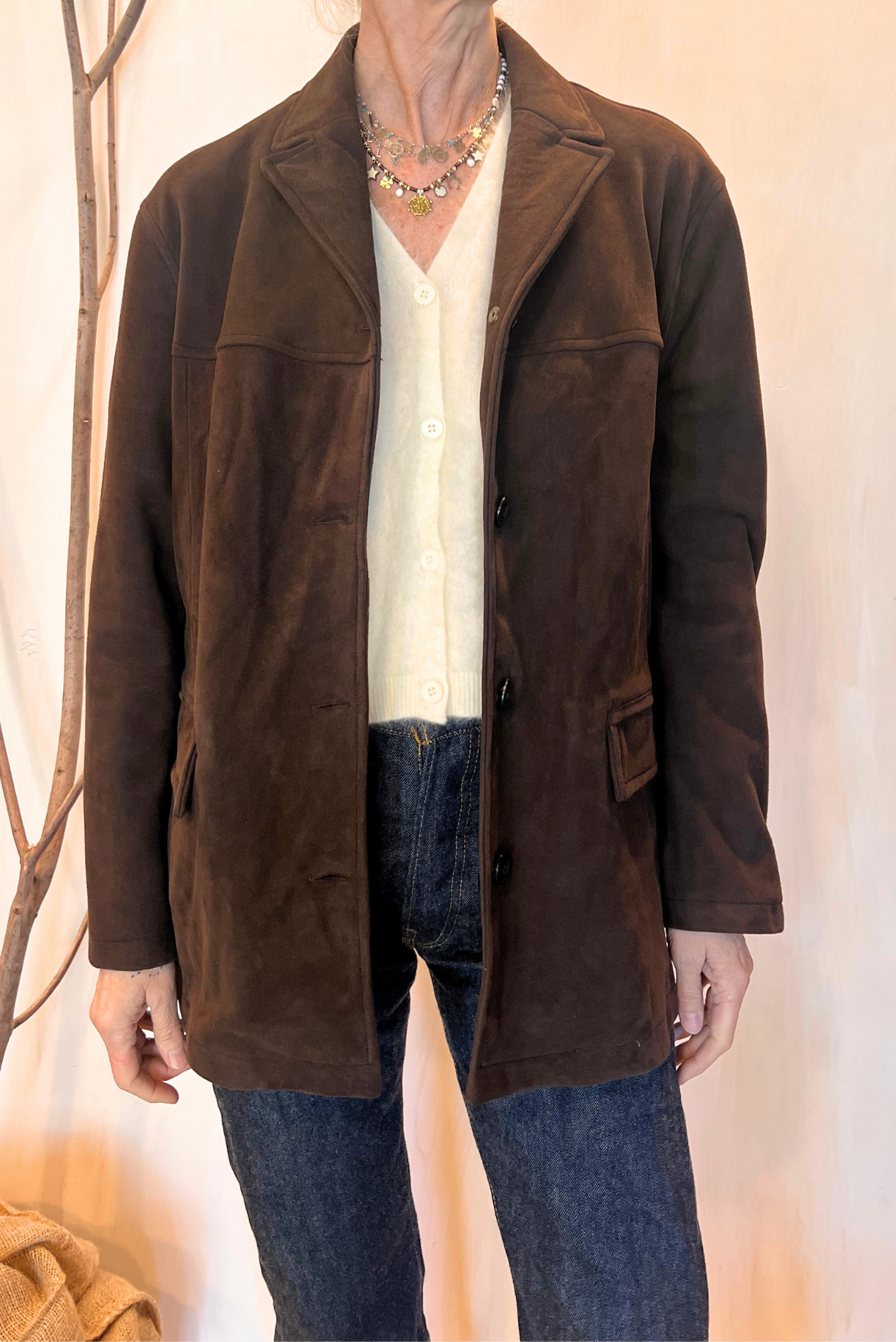 Blazer scamosciato