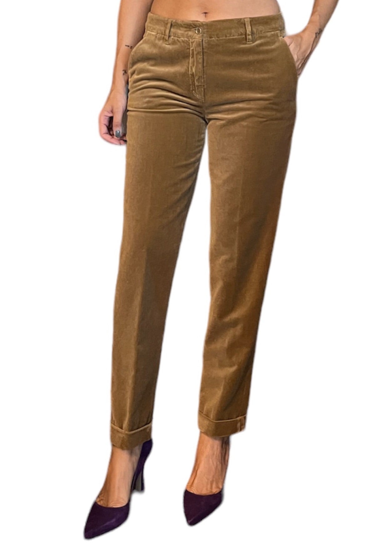Pantalone chino velluto