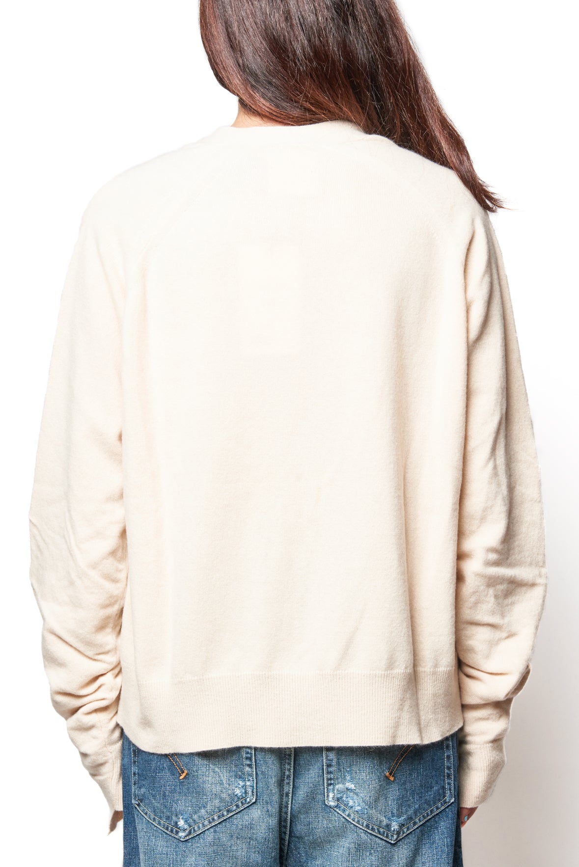 Cardigan manica arricciata