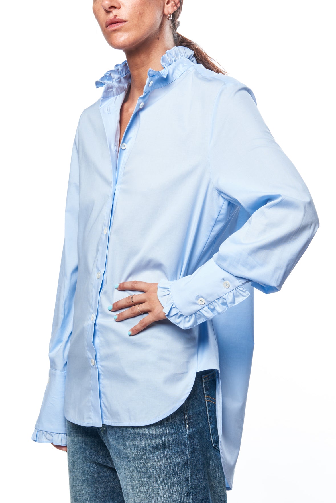 Camicia mini rouches