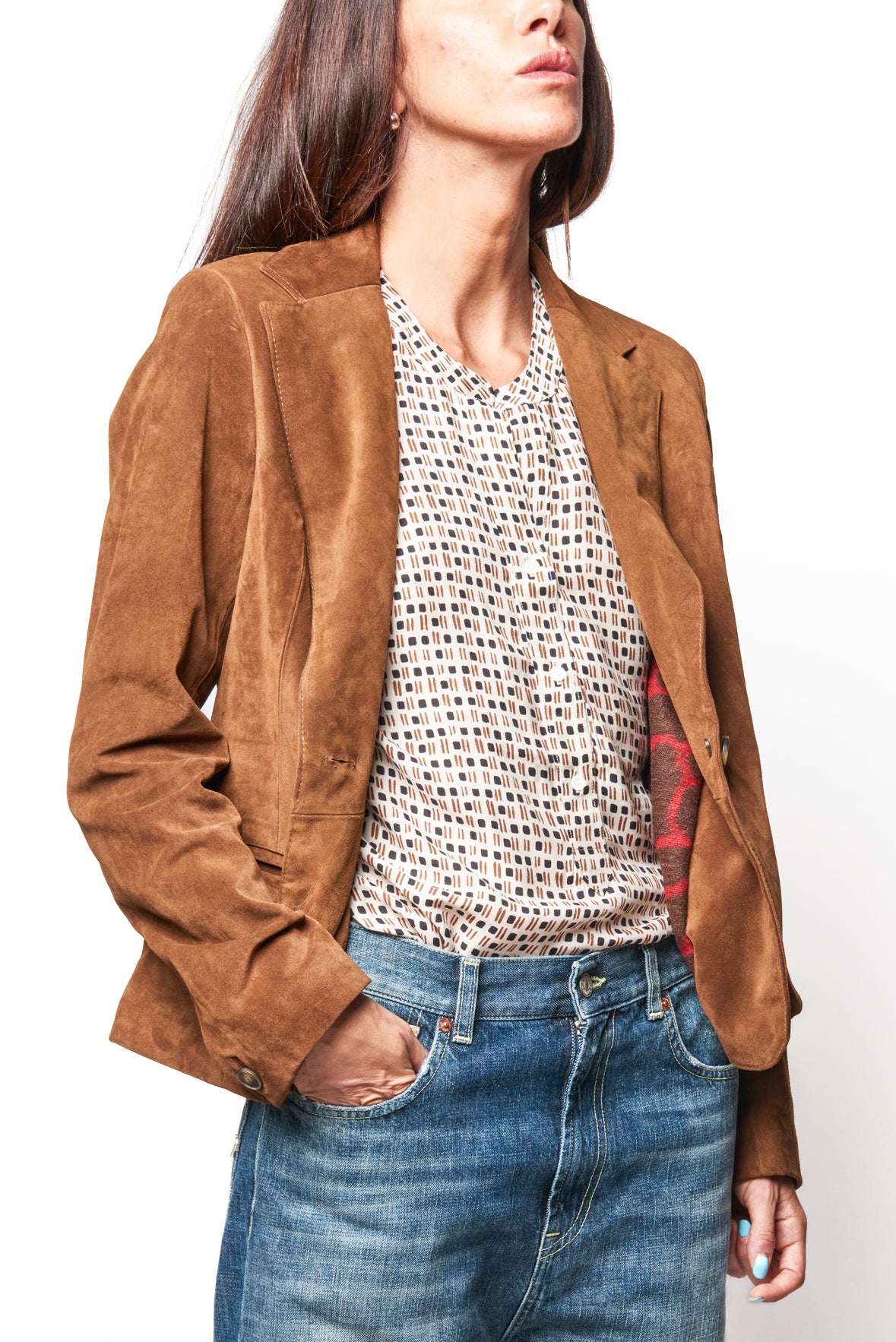 Blazer scamosciato
