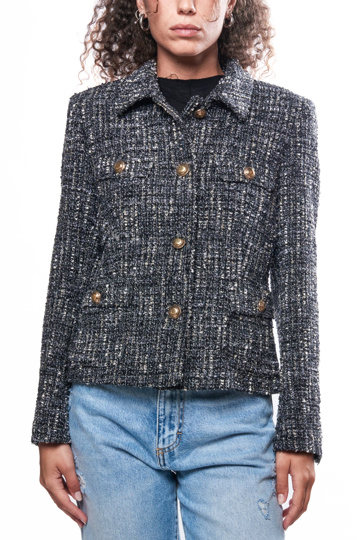 Giacca bouclé lurex