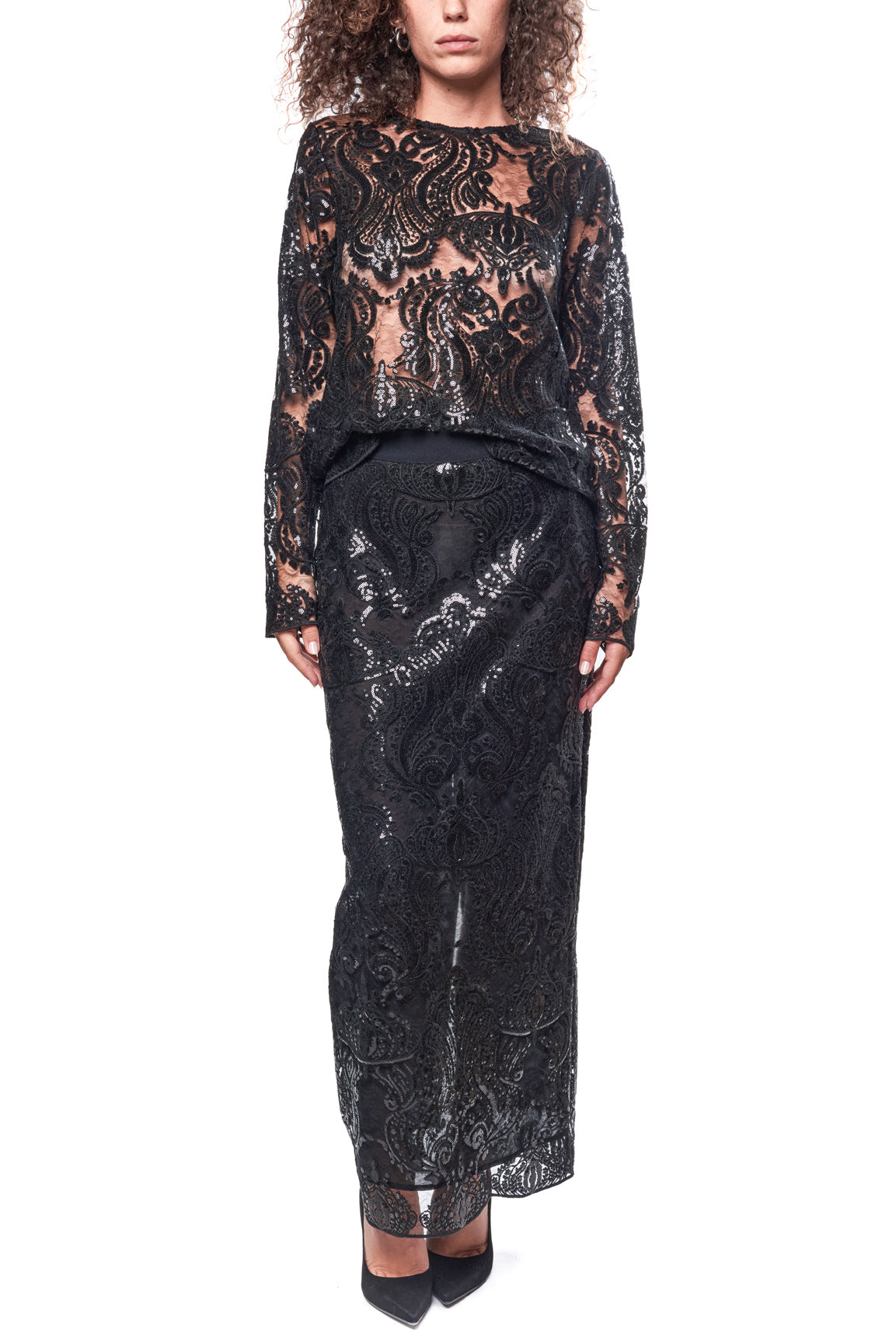 Blusa con paillettes