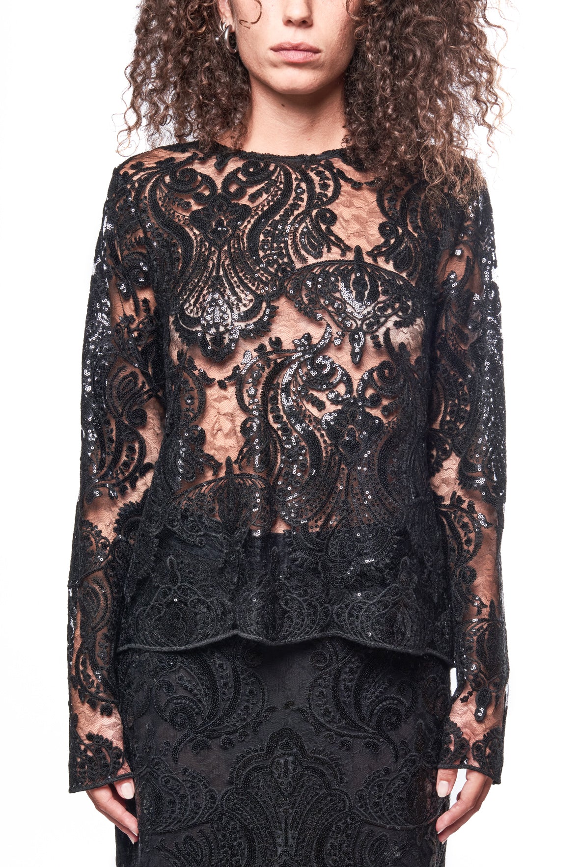Blusa con paillettes