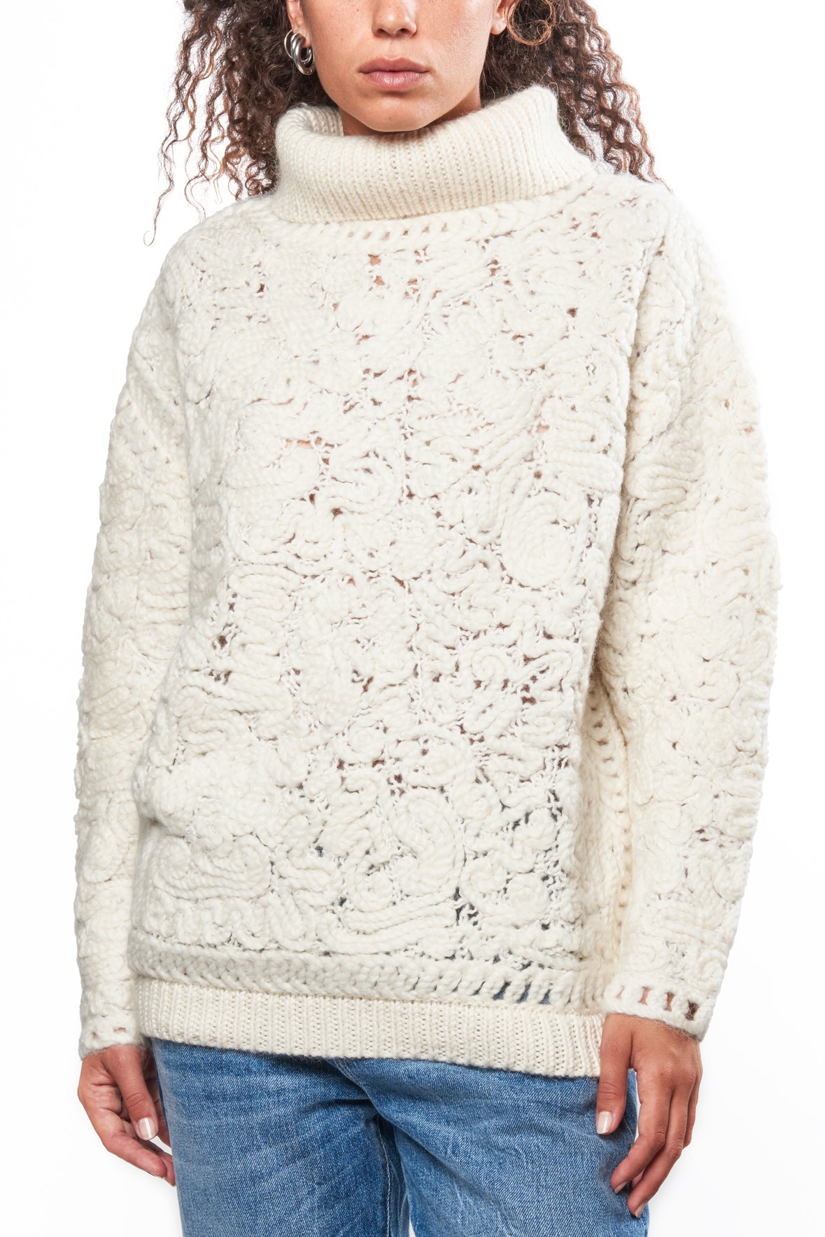 Maglia over a collo alto