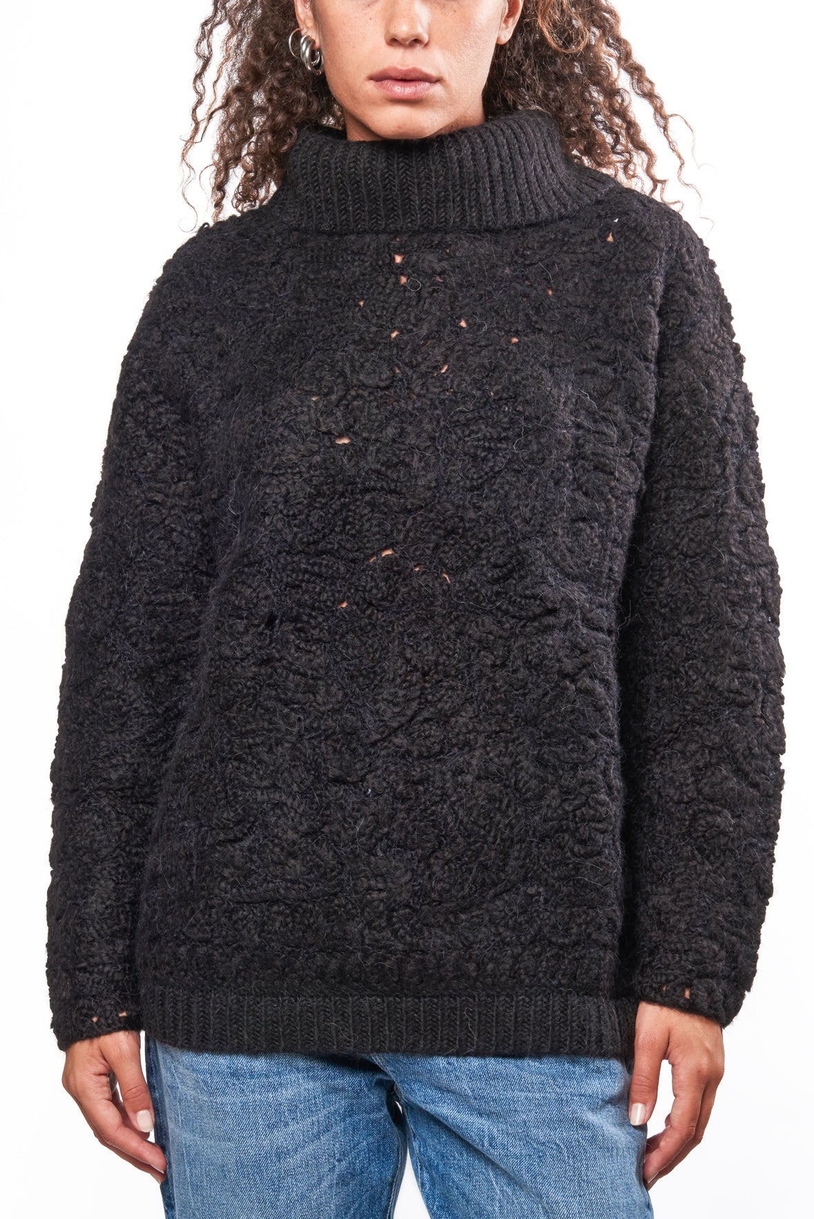 Maglia over a collo alto