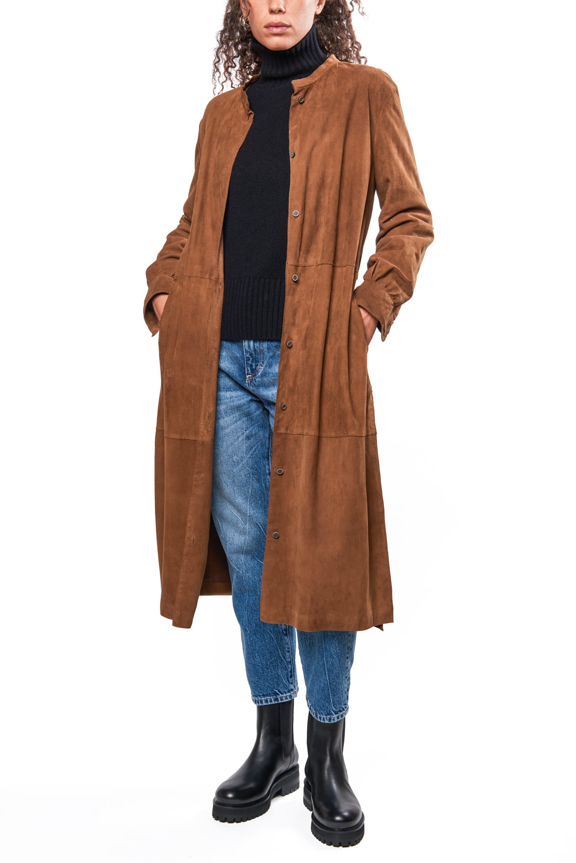 Cappotto in suede