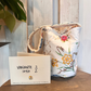 Borsa secchiello ricamato