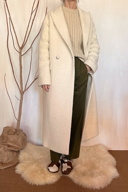 Cappotto bouclé alpaca