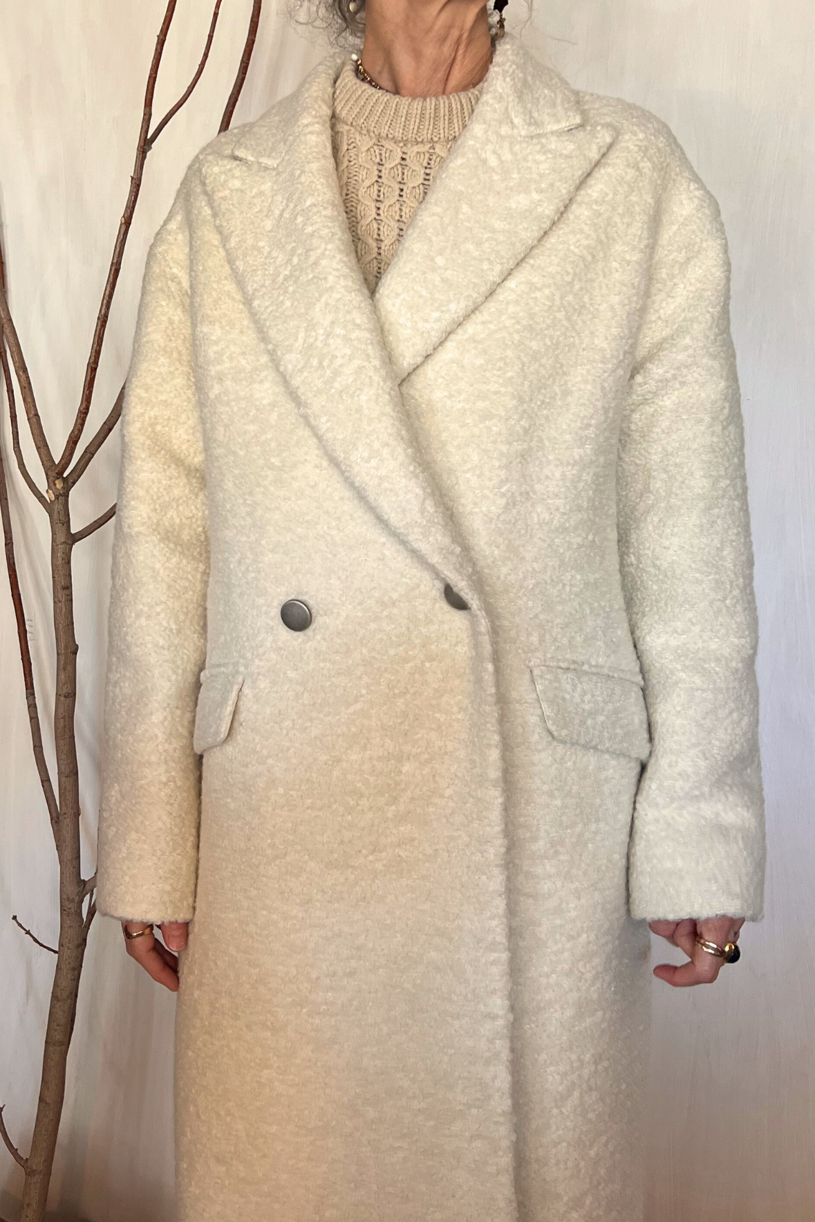 Cappotto bouclé alpaca