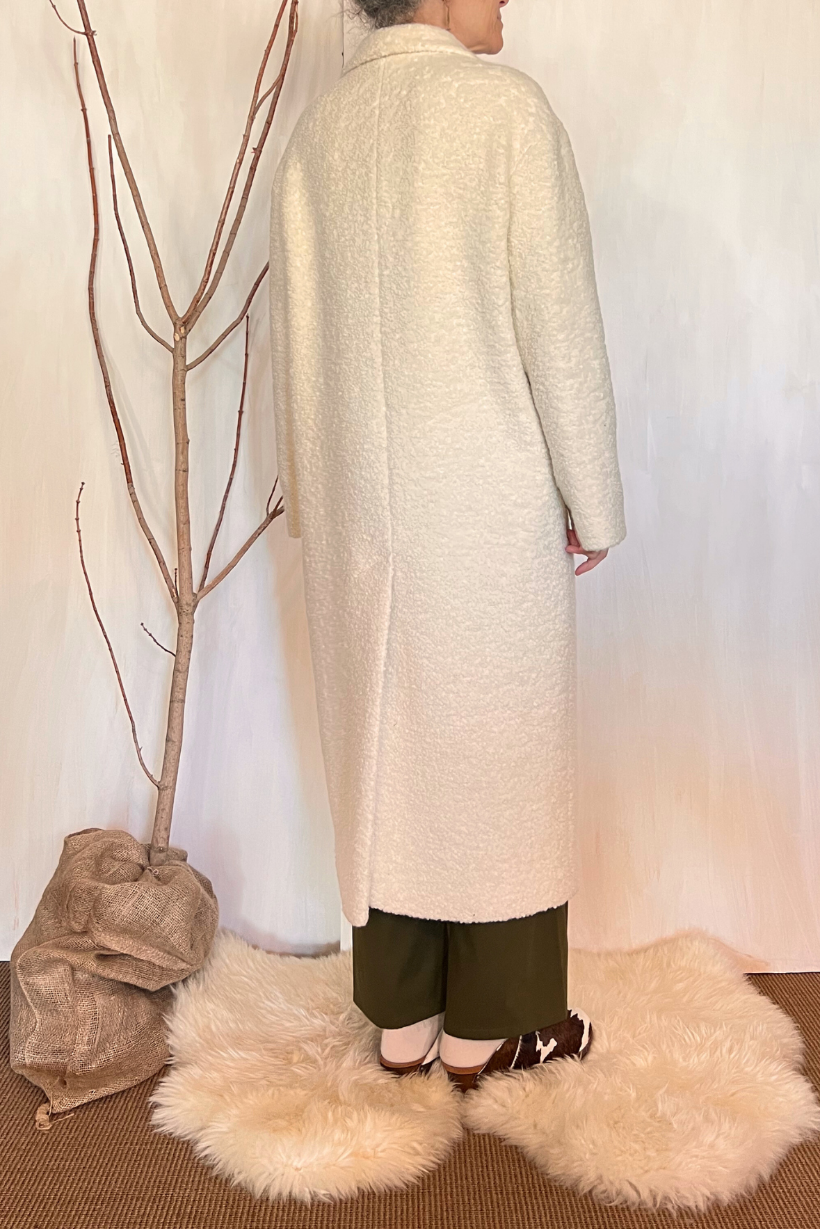 Cappotto bouclé alpaca
