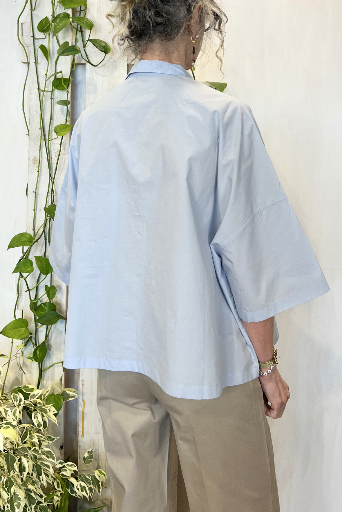 Camicia over in popeline