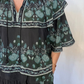 Blusa con mantellina in viscosa