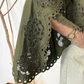 Blusa con pizzo e maxi maniche