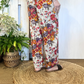 Pantalone a fantasia con ricami