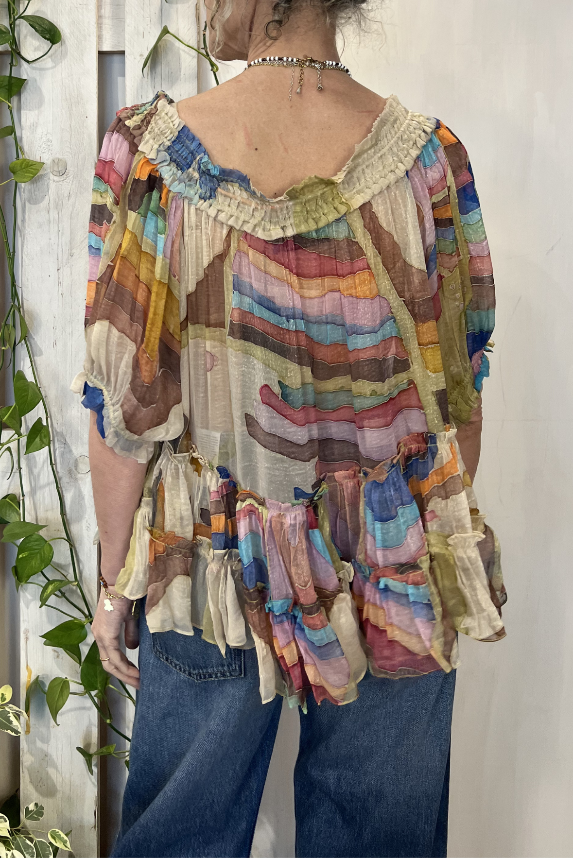 Top in viscosa a fantasia