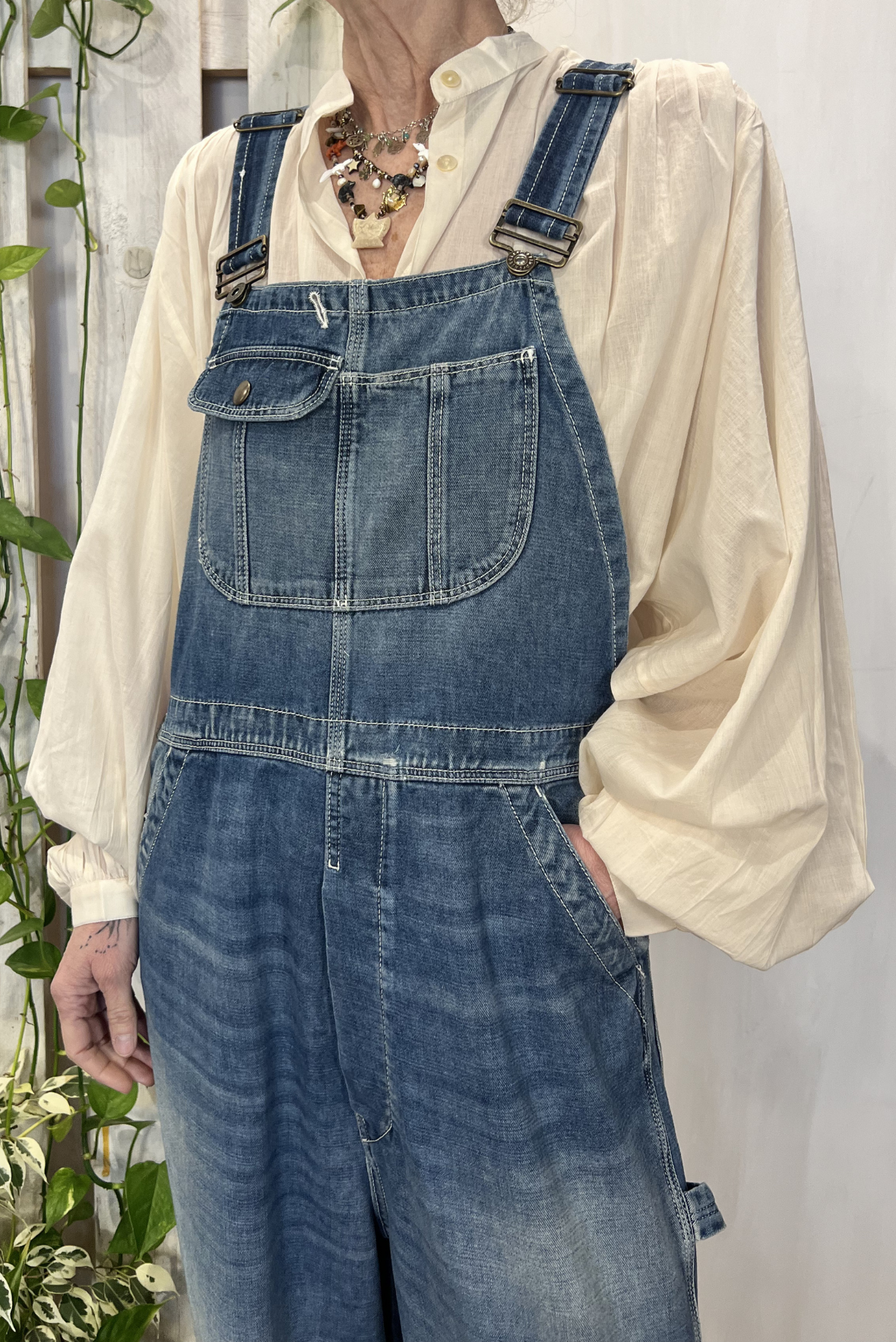 Salopette over in denim