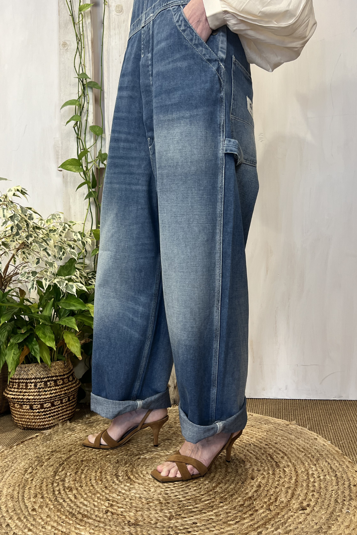 Salopette over in denim