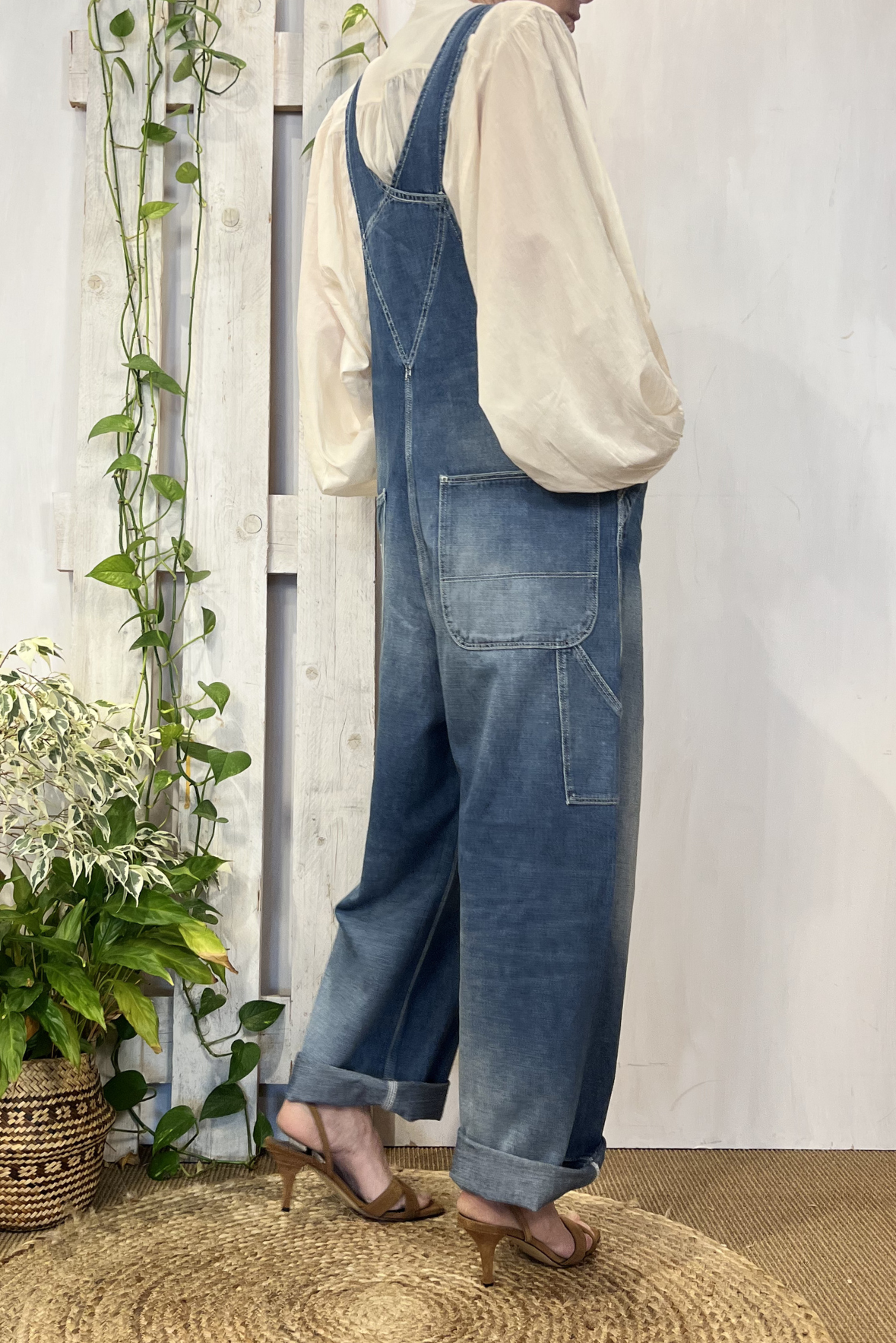 Salopette over in denim